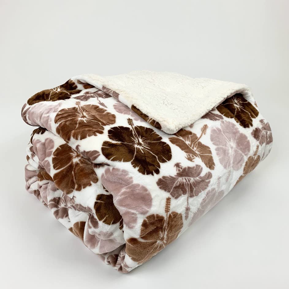 Sacred Thread Sherpa Fleece Blanket, Super Fuzzy, Soft and Cozy Queen Blanket, Plush Throw Blanket for Sofa, Couch and Bed, Reversible Winter Blanket, 25+ Designs Available