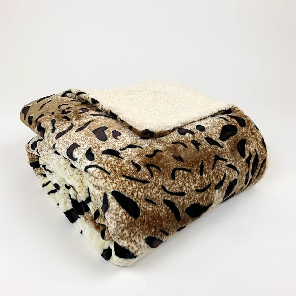 Sacred Thread Sherpa Fleece Blanket, Super Fuzzy, Soft and Cozy Queen Blanket, Plush Throw Blanket for Sofa, Couch and Bed, Reversible Winter Blanket, 25+ Designs Available