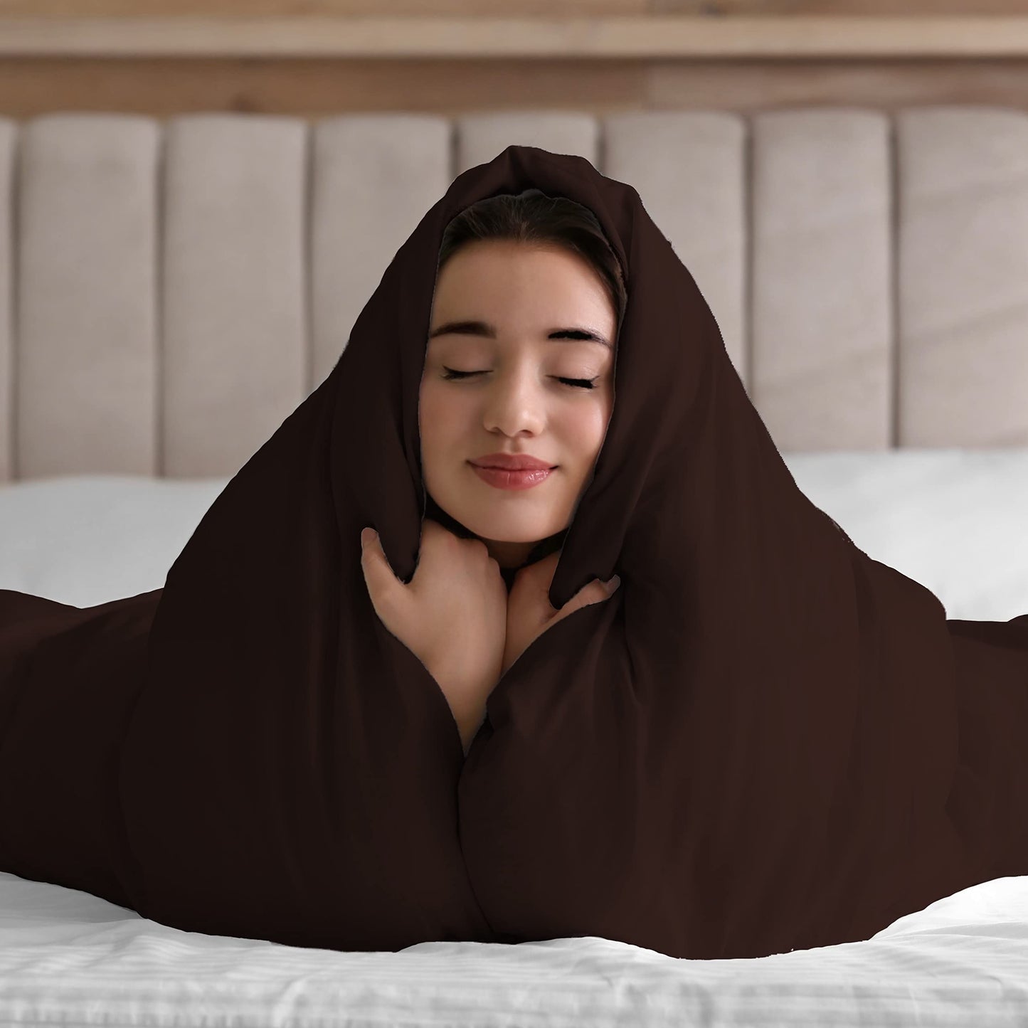 Sacred Thread Bamboo Duvet Cover - 1 Piece Set - Luxuriously Soft and Elegant