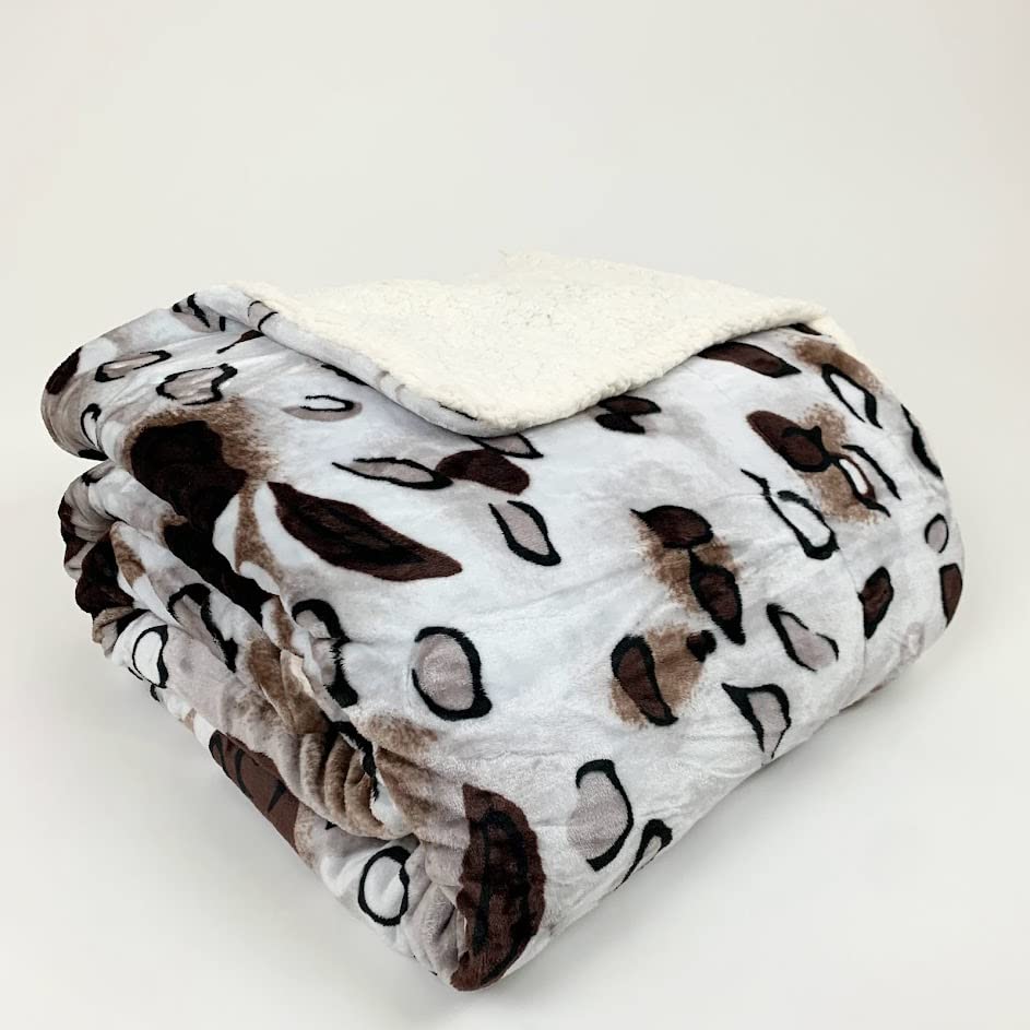 Sacred Thread Sherpa Fleece Blanket, Super Fuzzy, Soft and Cozy Queen Blanket, Plush Throw Blanket for Sofa, Couch and Bed, Reversible Winter Blanket, 25+ Designs Available