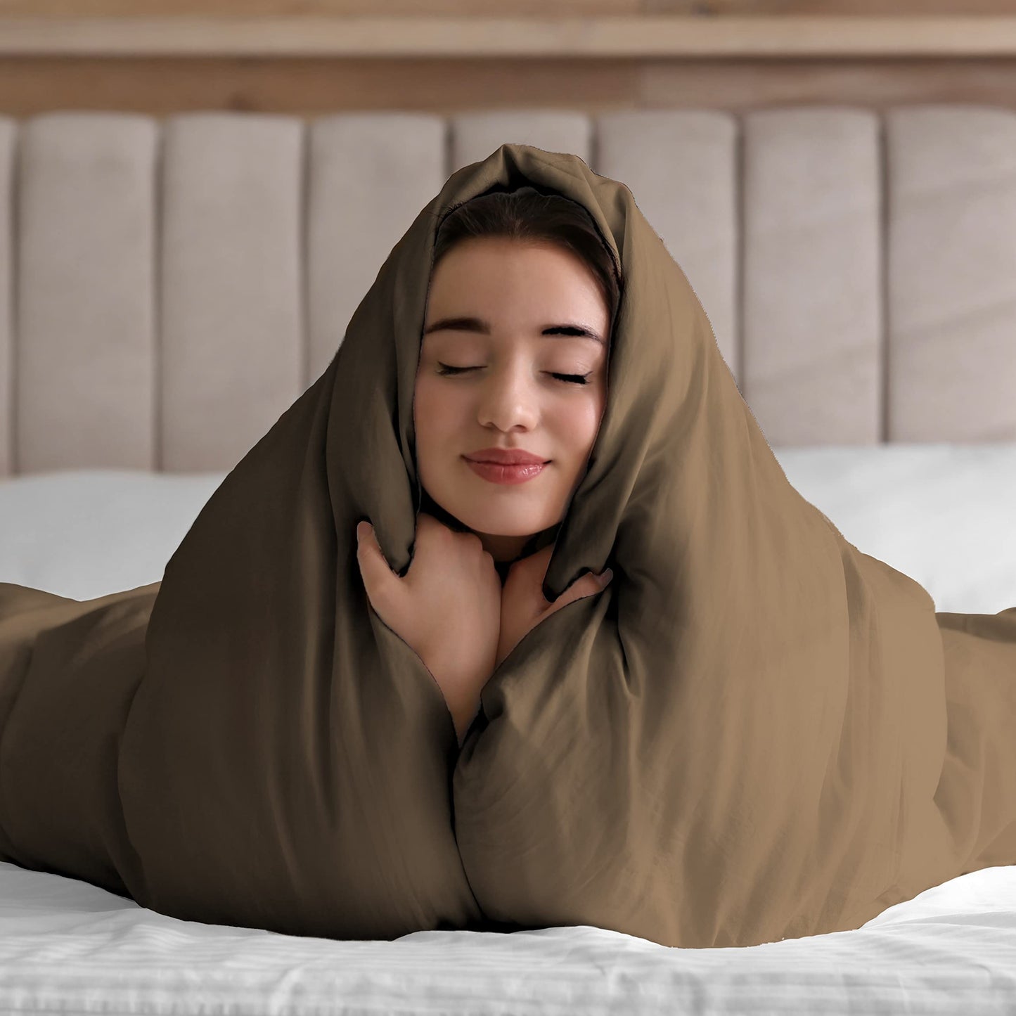 Sacred Thread Bamboo Duvet Cover - 1 Piece Set - Luxuriously Soft and Elegant