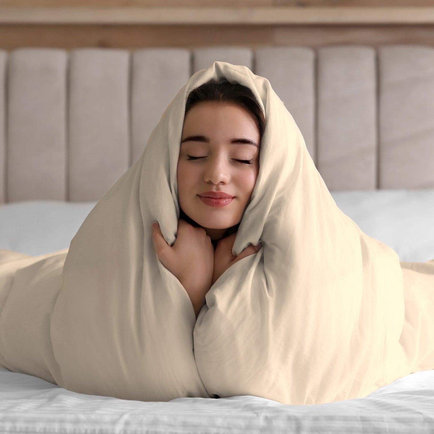 Sacred Thread Bamboo Duvet Cover - 1 Piece Set - Luxuriously Soft and Elegant