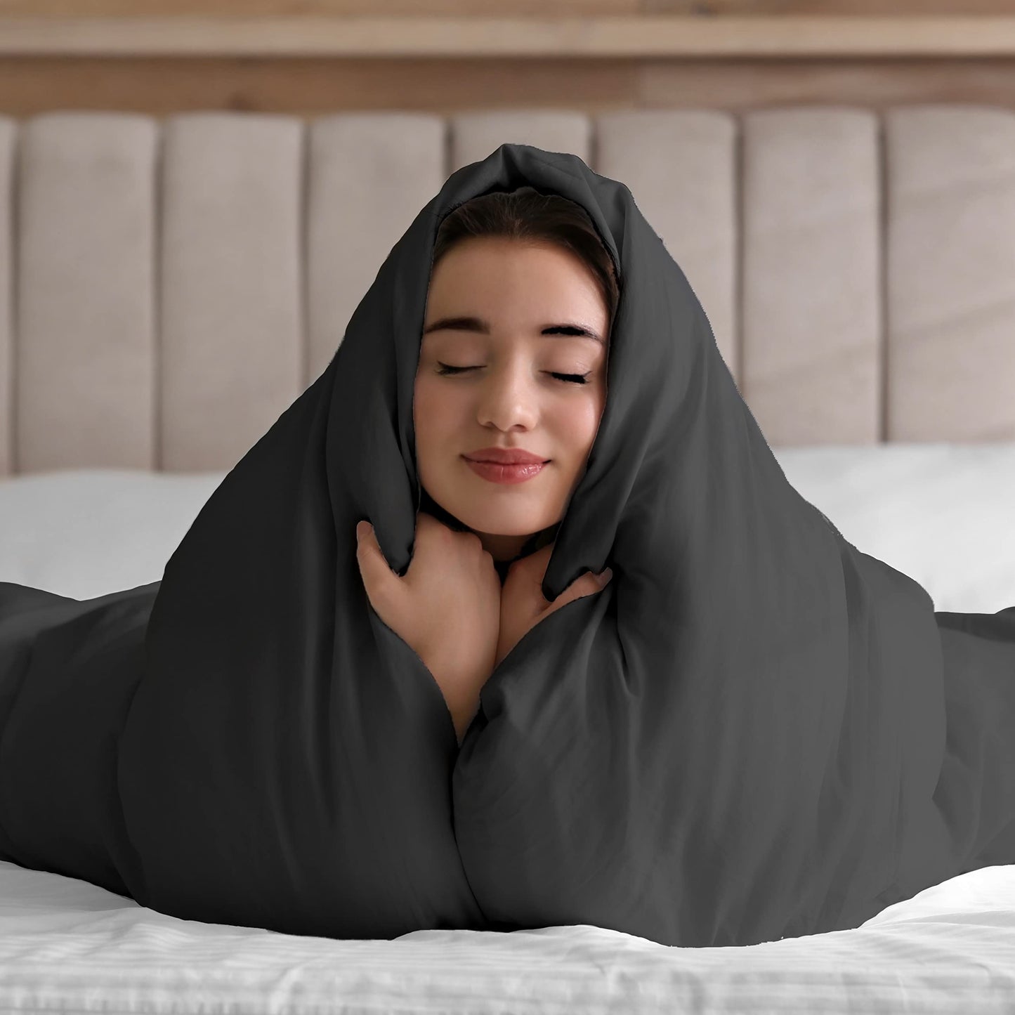 Sacred Thread Bamboo Duvet Cover - 1 Piece Set - Luxuriously Soft and Elegant