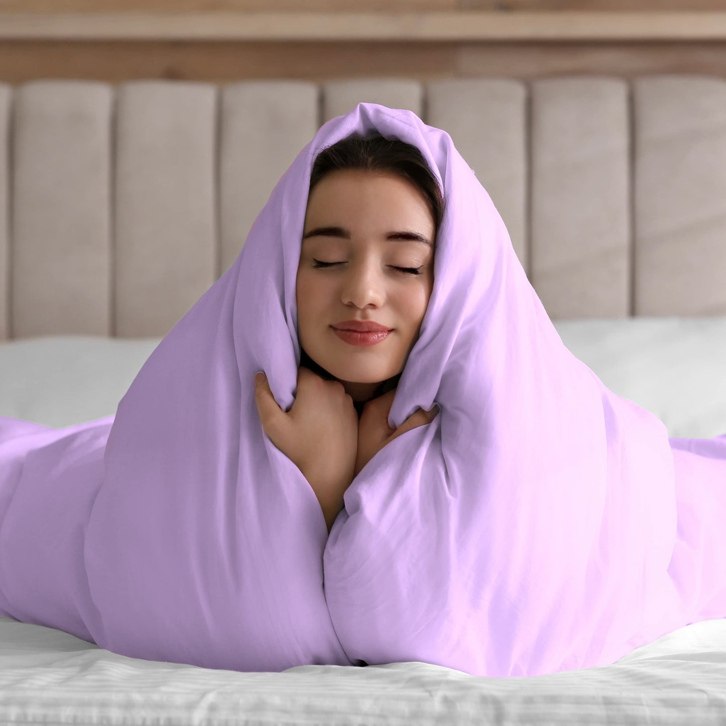 Sacred Thread Bamboo Duvet Cover - 1 Piece Set - Luxuriously Soft and Elegant