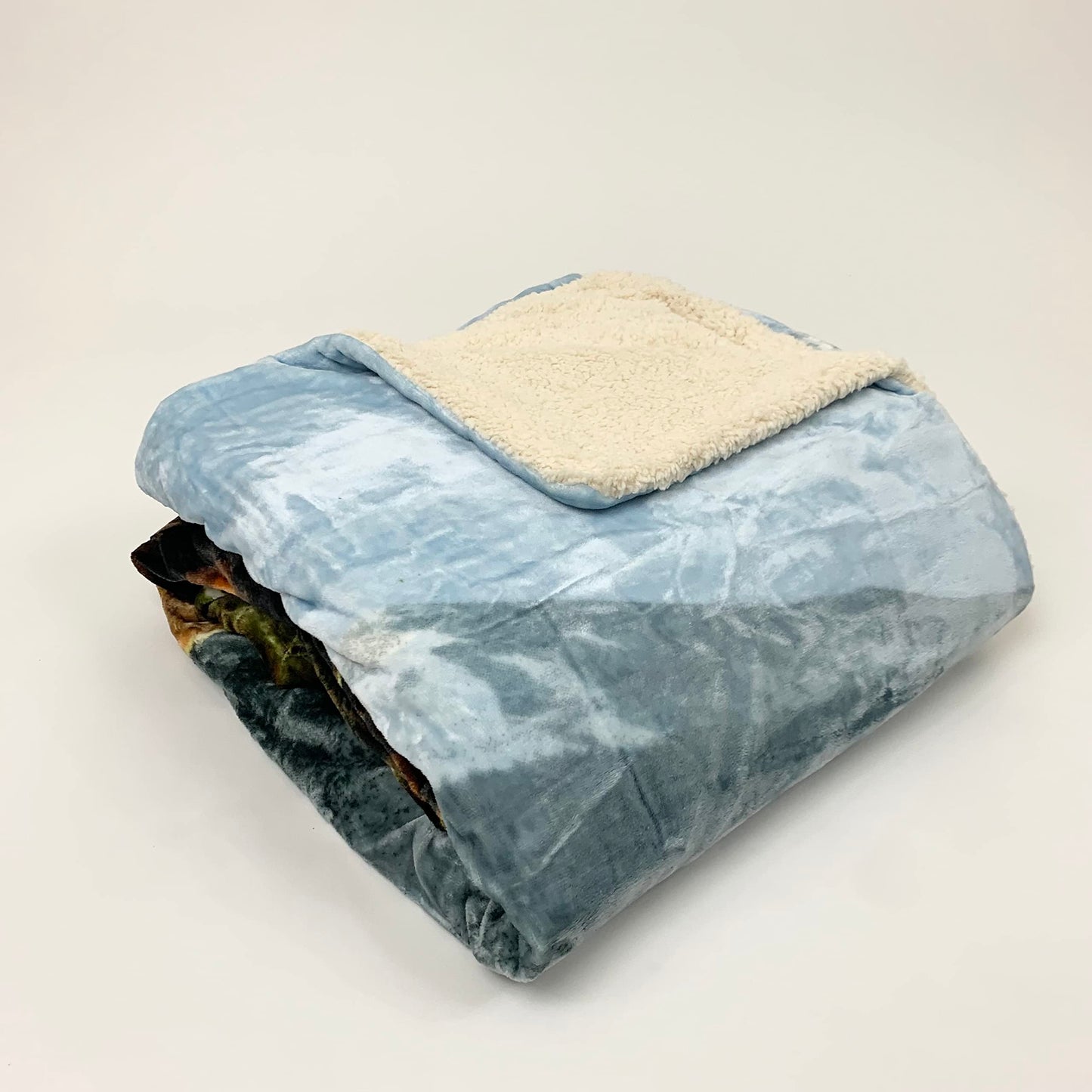 Sacred Thread Sherpa Fleece Blanket, Super Fuzzy, Soft and Cozy Queen Blanket, Plush Throw Blanket for Sofa, Couch and Bed, Reversible Winter Blanket, 25+ Designs Available