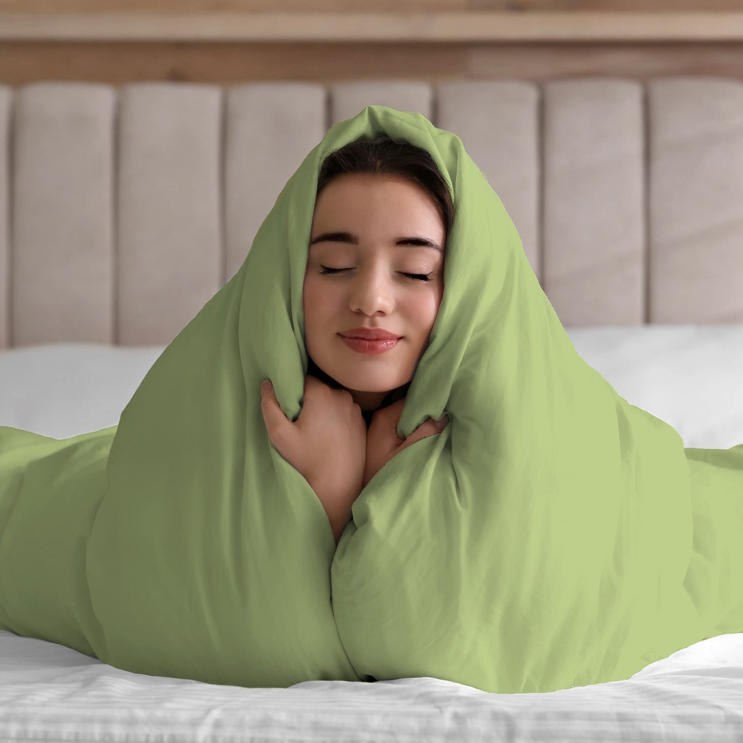 Sacred Thread Bamboo Duvet Cover - 1 Piece Set - Luxuriously Soft and Elegant