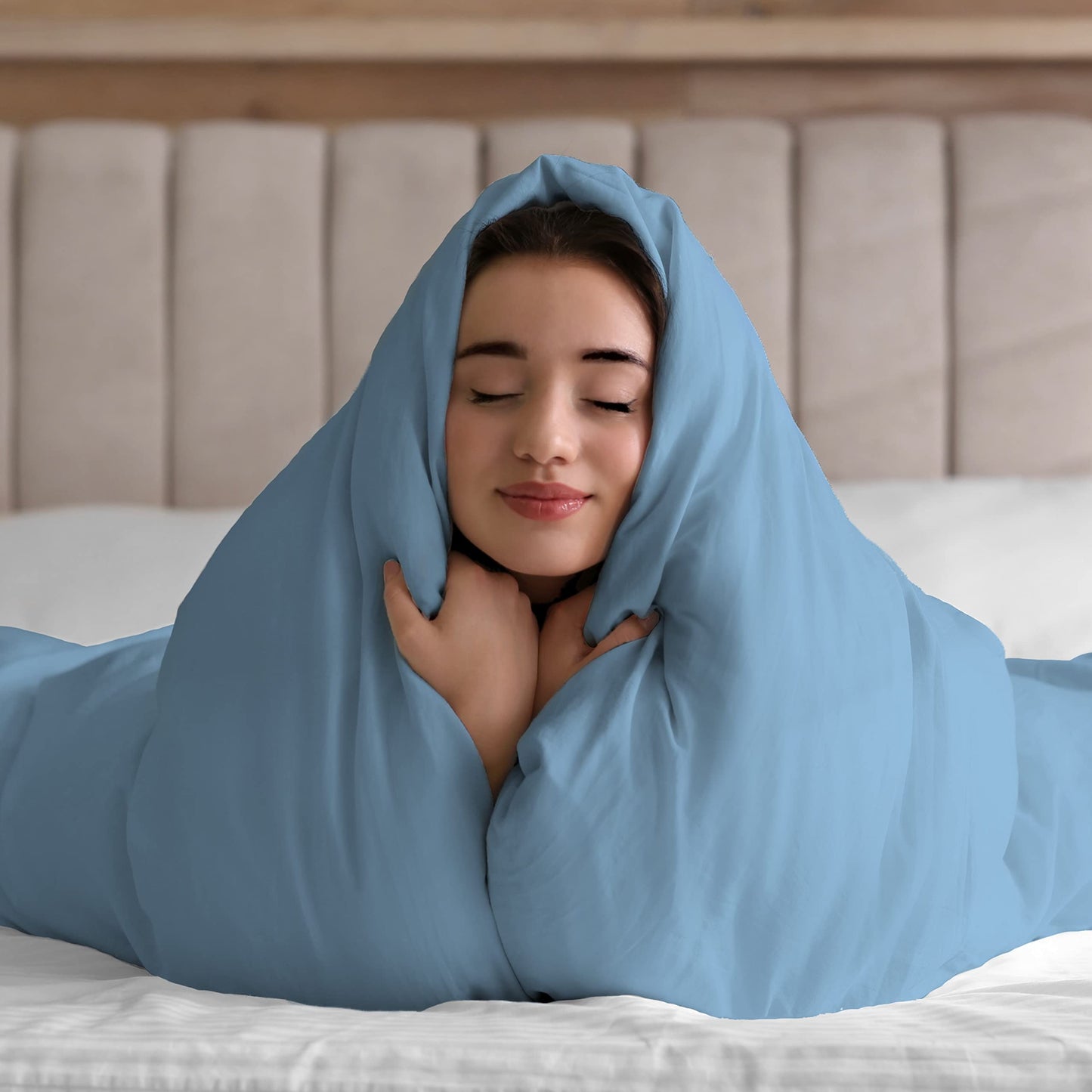 Sacred Thread Bamboo Duvet Cover - 1 Piece Set - Luxuriously Soft and Elegant