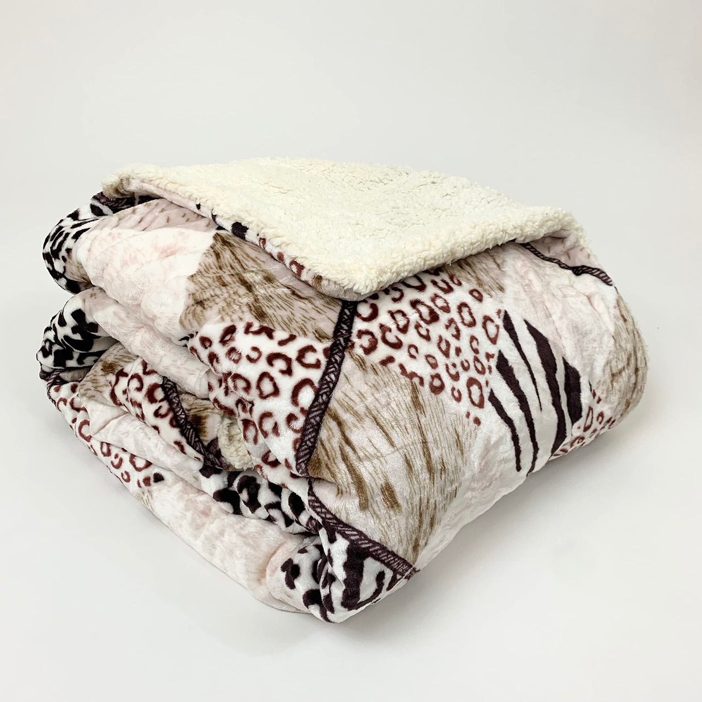 Sacred Thread Sherpa Fleece Blanket, Super Fuzzy, Soft and Cozy Queen Blanket, Plush Throw Blanket for Sofa, Couch and Bed, Reversible Winter Blanket, 25+ Designs Available