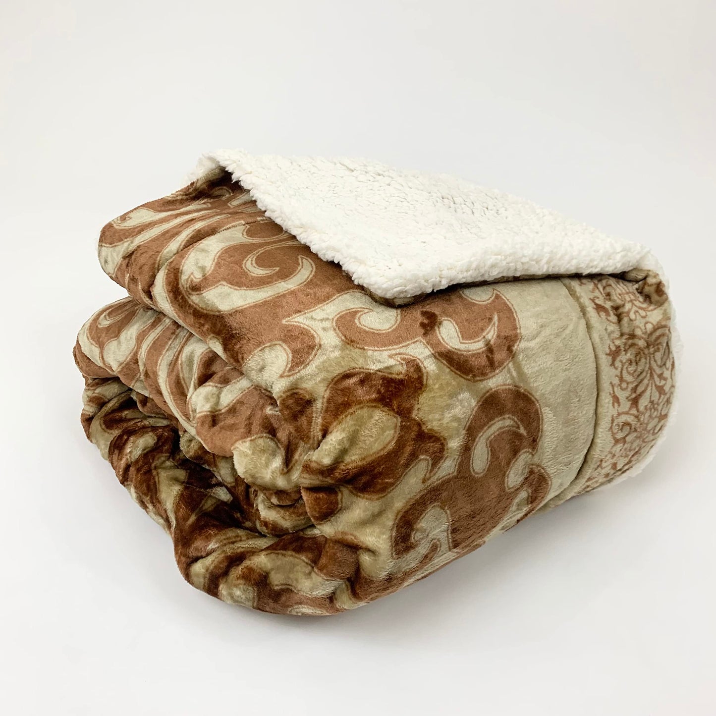 Sacred Thread Sherpa Fleece Blanket, Super Fuzzy, Soft and Cozy Queen Blanket, Plush Throw Blanket for Sofa, Couch and Bed, Reversible Winter Blanket, 25+ Designs Available