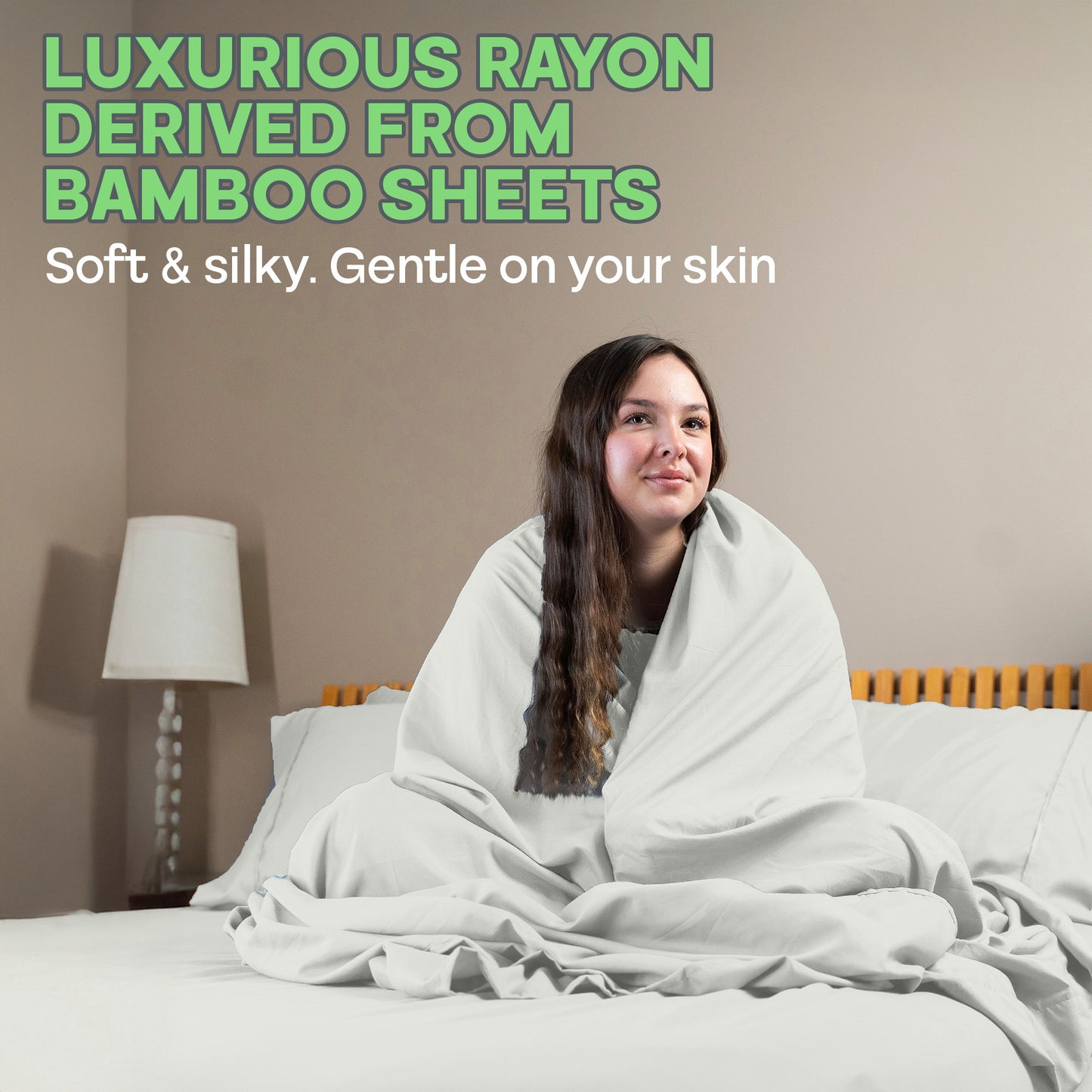 Sacred Thread 4 PC Bamboo Sheet Set (TWIN XL SIZE) - Bedding & Pillowcase Set w/ Deep Pockets - Silky Soft Hotel Bedding - Wrinkle Free & Fade Resistant - Cooling, Durable & Breathable