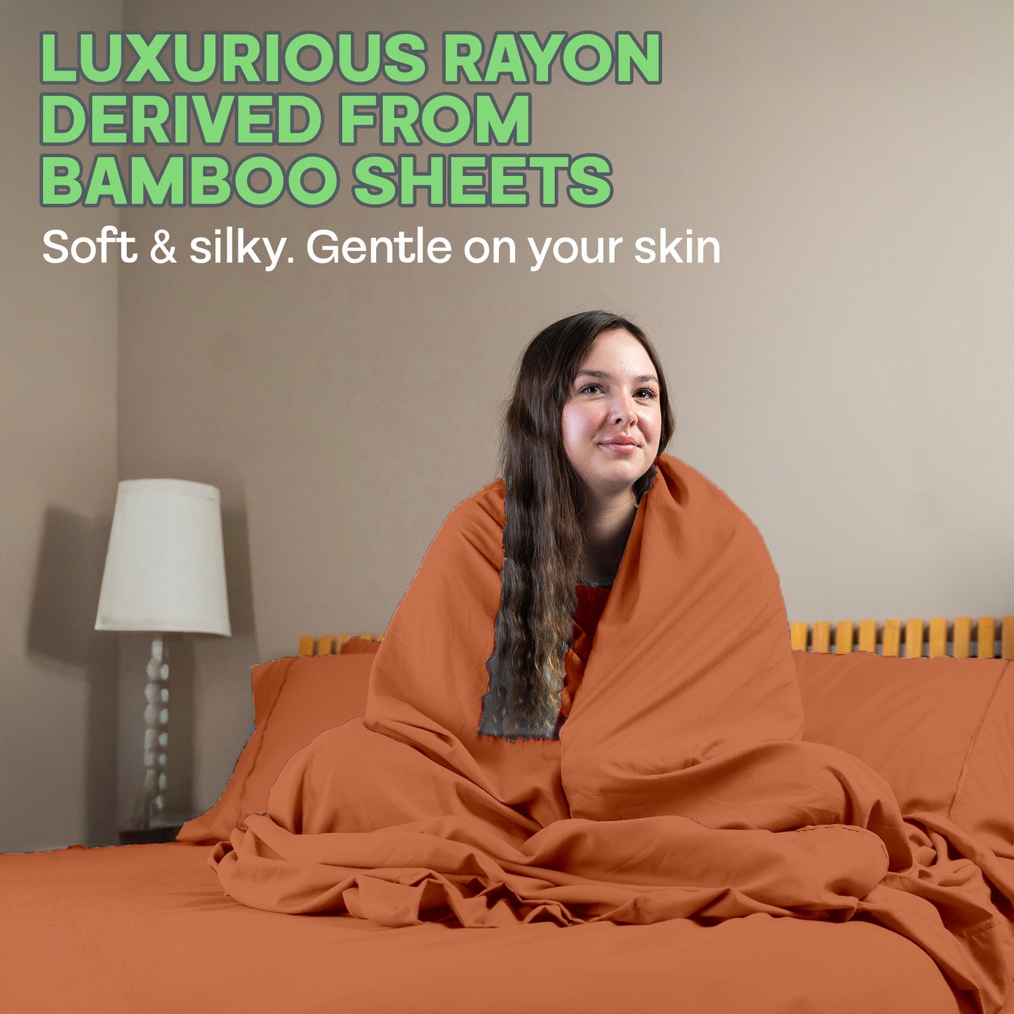 Sacred Thread 4 PC Bamboo Sheet Set (TWIN XL SIZE) - Bedding & Pillowcase Set w/ Deep Pockets - Silky Soft Hotel Bedding - Wrinkle Free & Fade Resistant - Cooling, Durable & Breathable