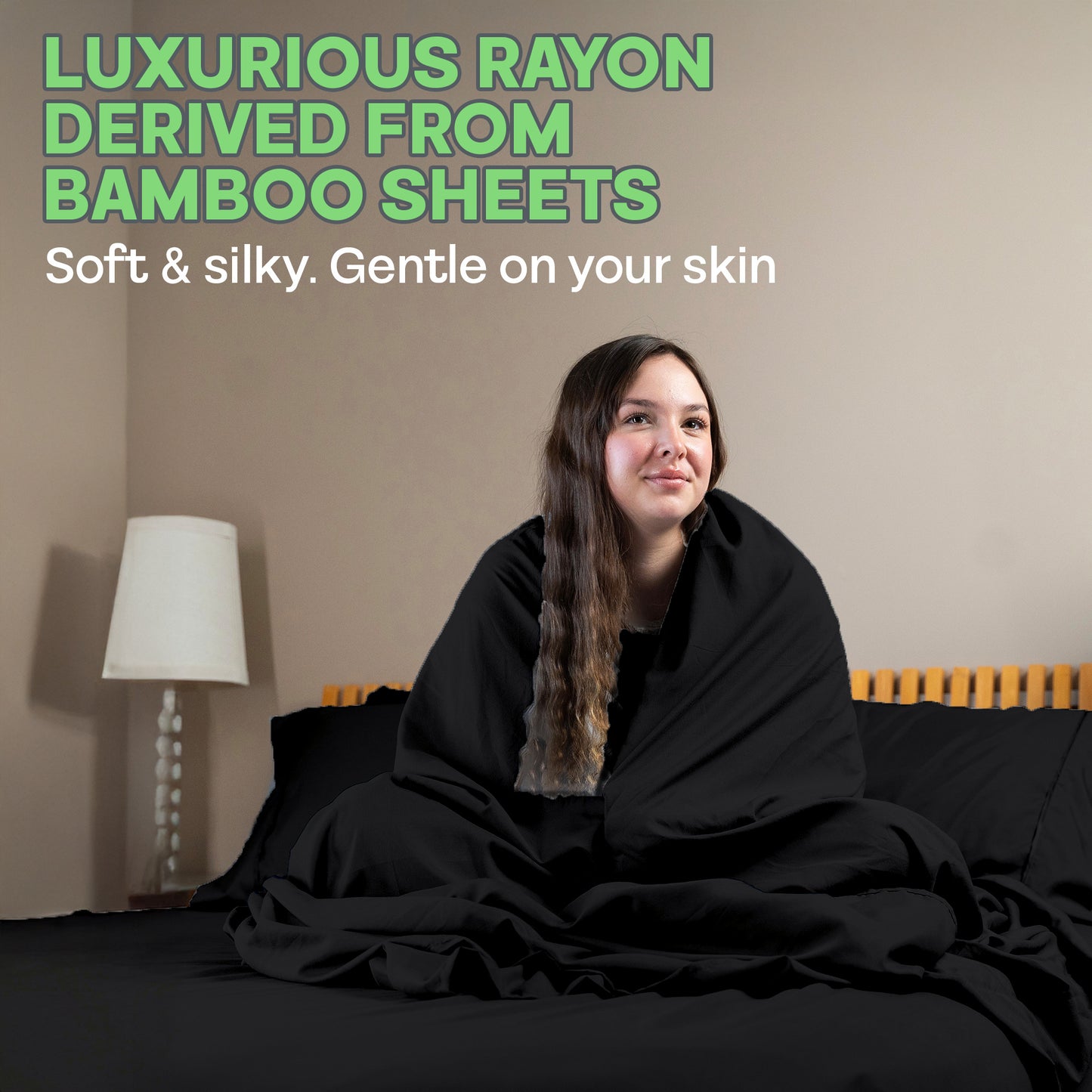 Sacred Thread 4 PC Bamboo Sheet Set (TWIN XL SIZE) - Bedding & Pillowcase Set w/ Deep Pockets - Silky Soft Hotel Bedding - Wrinkle Free & Fade Resistant - Cooling, Durable & Breathable