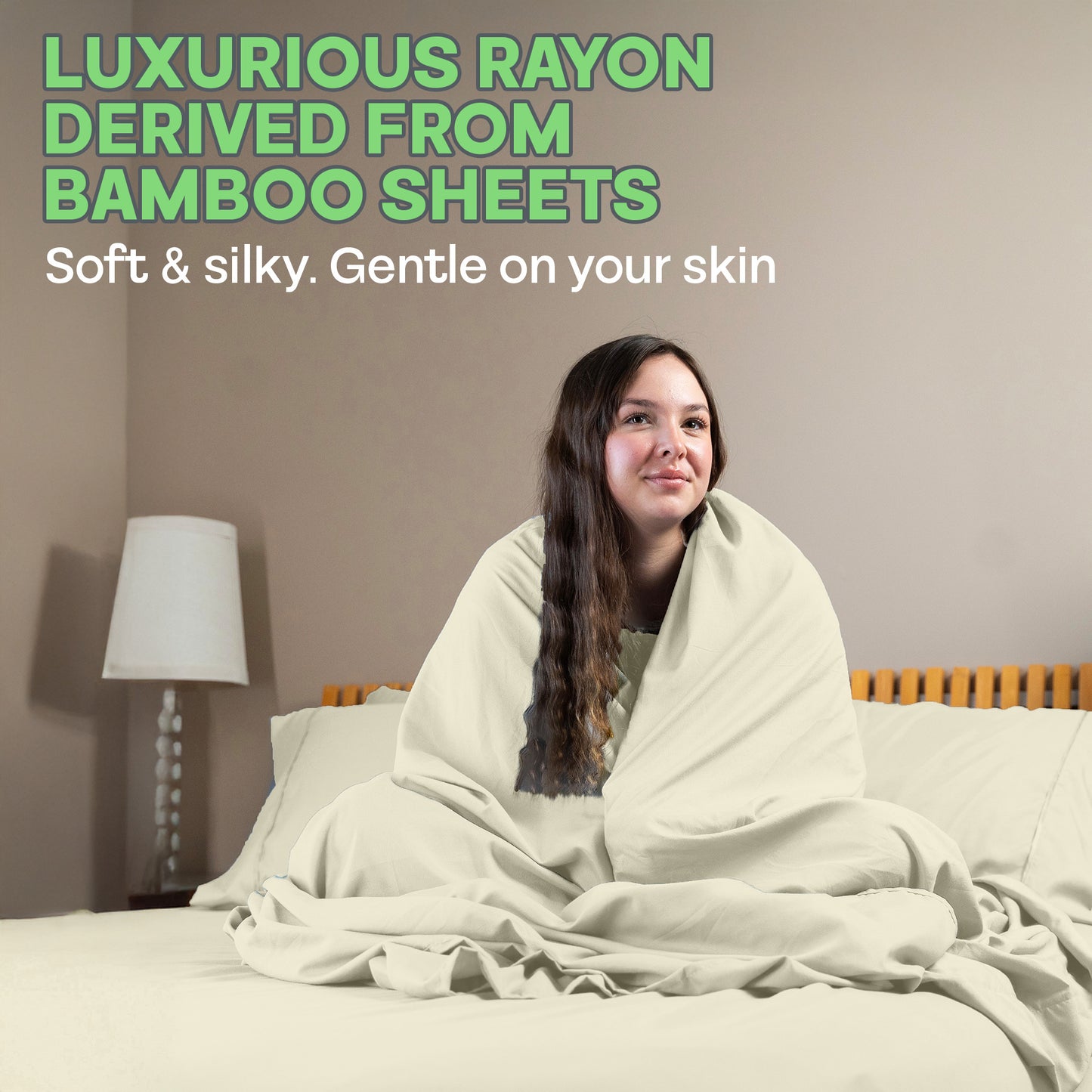 Sacred Thread 4 PC Bamboo Sheet Set (TWIN XL SIZE) - Bedding & Pillowcase Set w/ Deep Pockets - Silky Soft Hotel Bedding - Wrinkle Free & Fade Resistant - Cooling, Durable & Breathable