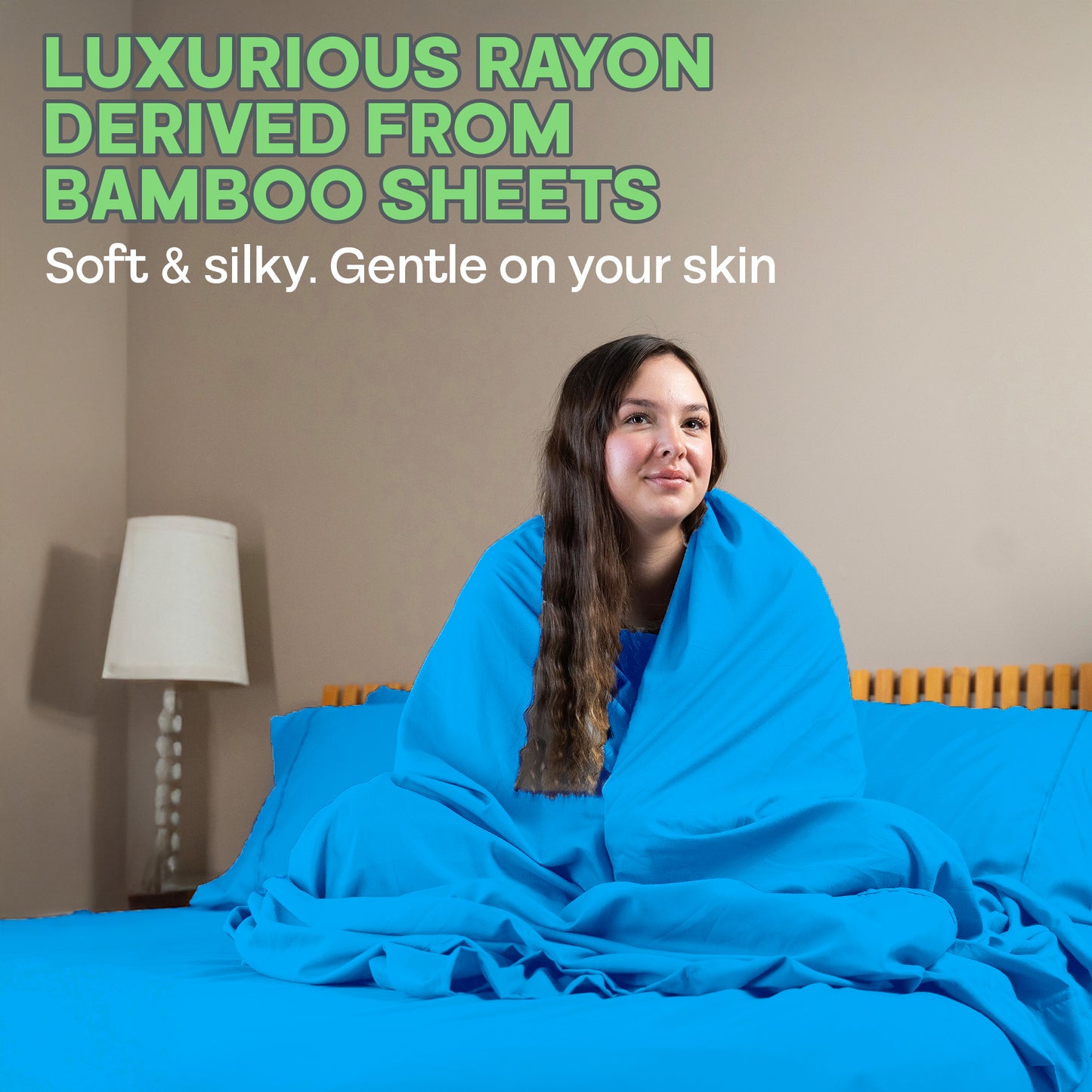 Sacred Thread 4 PC Bamboo Sheet Set (TWIN XL SIZE) - Bedding & Pillowcase Set w/ Deep Pockets - Silky Soft Hotel Bedding - Wrinkle Free & Fade Resistant - Cooling, Durable & Breathable