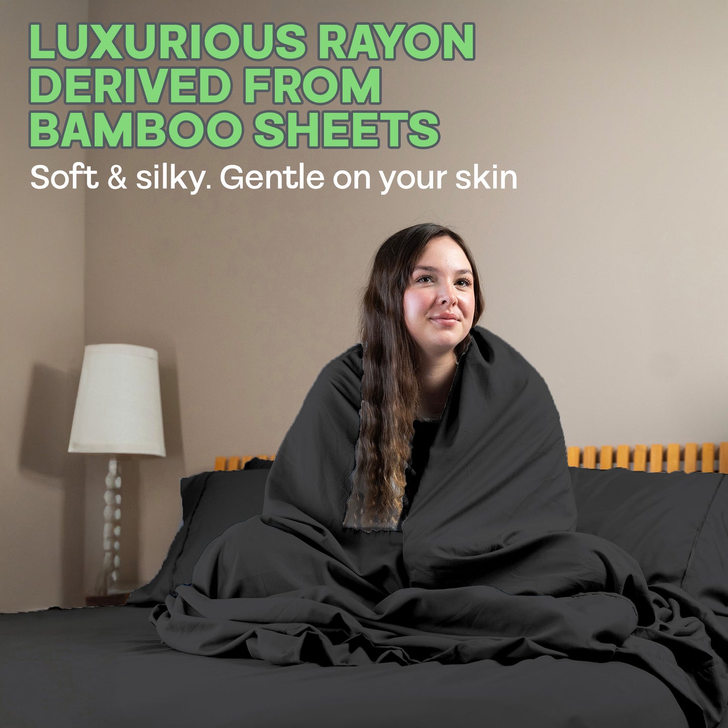 Sacred Thread 4 PC Bamboo Sheet Set (TWIN XL SIZE) - Bedding & Pillowcase Set w/ Deep Pockets - Silky Soft Hotel Bedding - Wrinkle Free & Fade Resistant - Cooling, Durable & Breathable