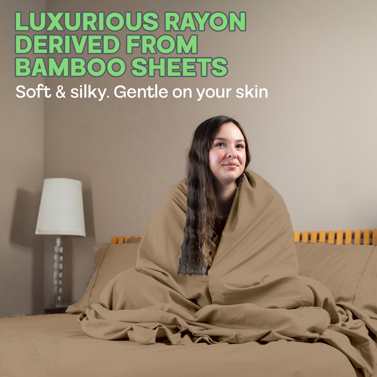 Sacred Thread 4 PC Bamboo Sheet Set (TWIN XL SIZE) - Bedding & Pillowcase Set w/ Deep Pockets - Silky Soft Hotel Bedding - Wrinkle Free & Fade Resistant - Cooling, Durable & Breathable