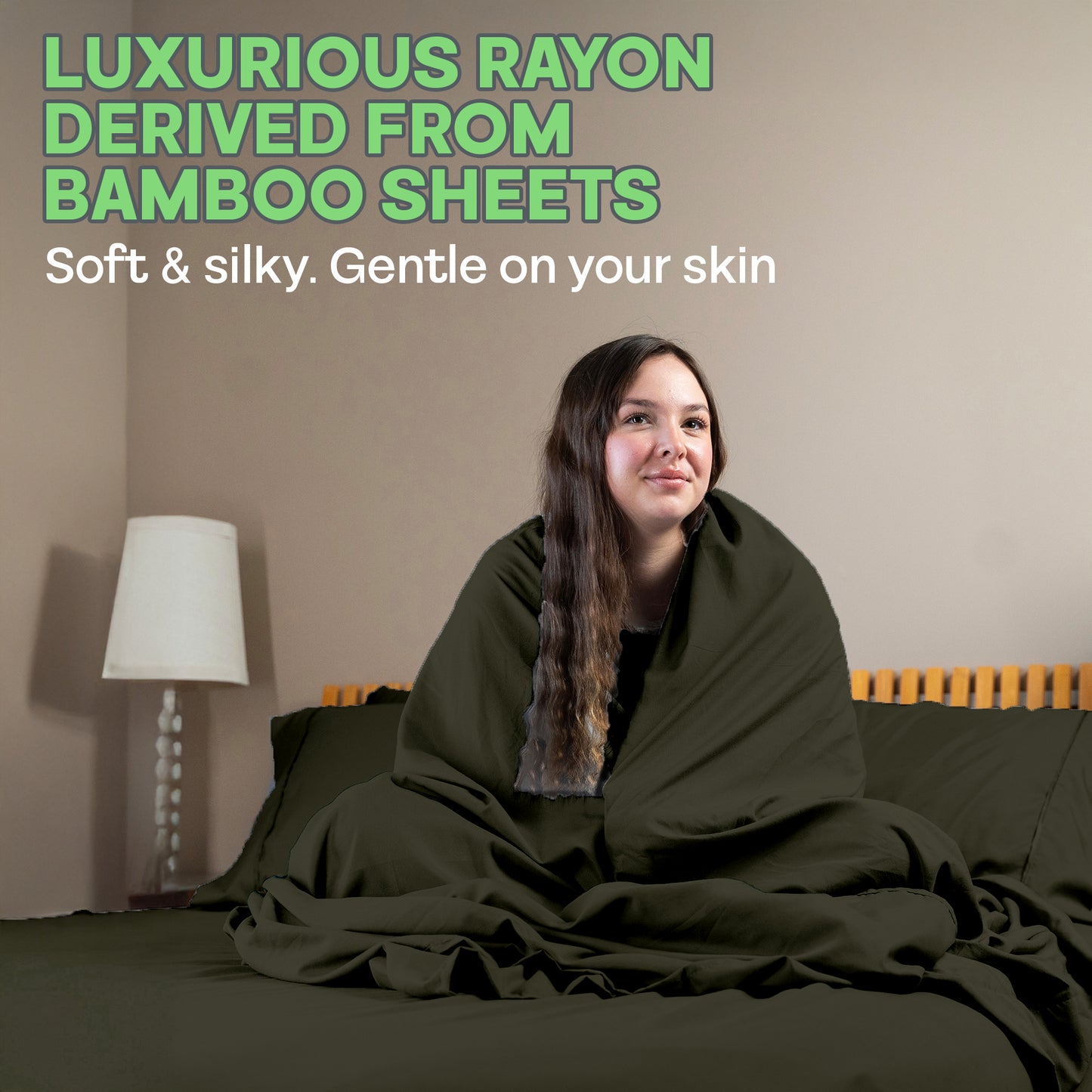Sacred Thread 4 PC Bamboo Sheet Set (TWIN XL SIZE) - Bedding & Pillowcase Set w/ Deep Pockets - Silky Soft Hotel Bedding - Wrinkle Free & Fade Resistant - Cooling, Durable & Breathable