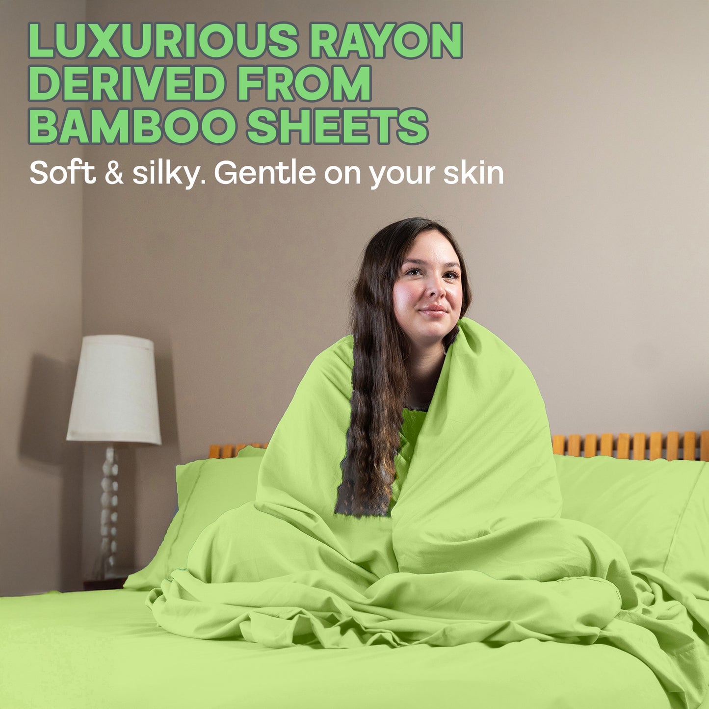 Sacred Thread 4 PC Bamboo Sheet Set (TWIN XL SIZE) - Bedding & Pillowcase Set w/ Deep Pockets - Silky Soft Hotel Bedding - Wrinkle Free & Fade Resistant - Cooling, Durable & Breathable