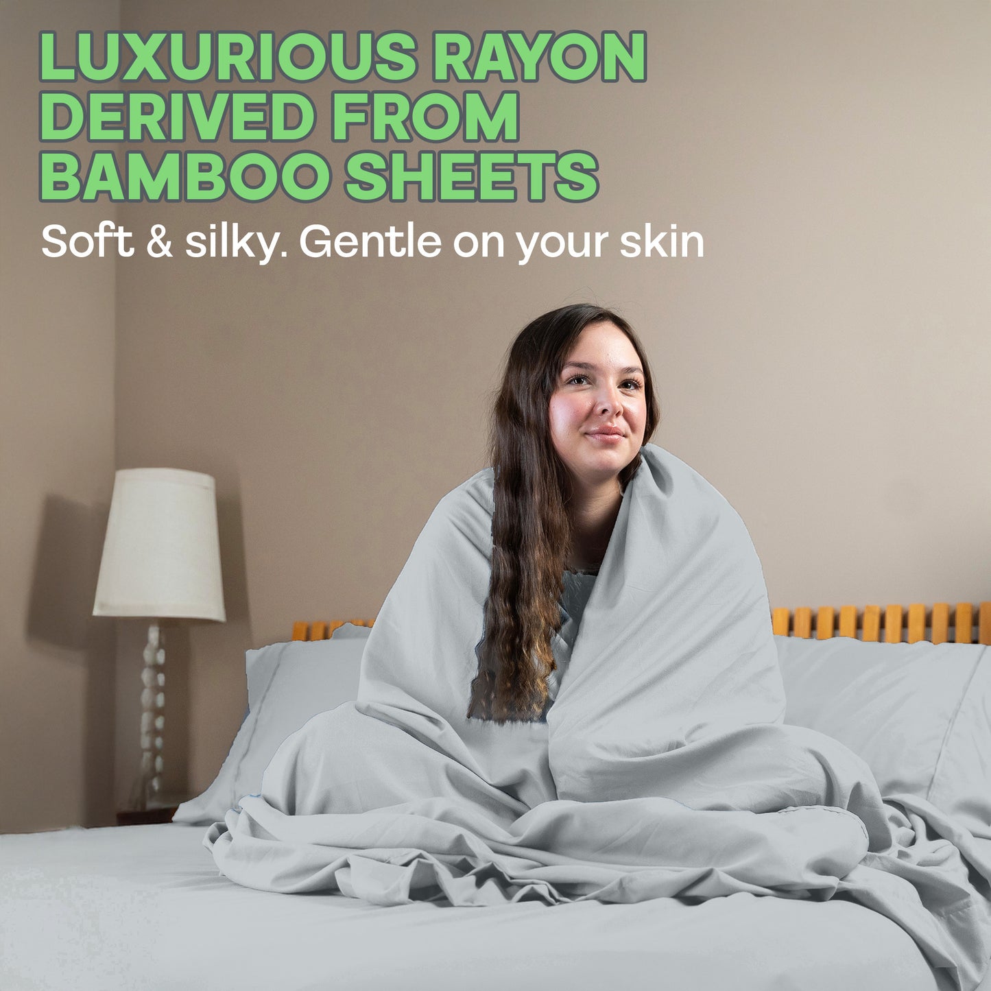 Sacred Thread 4 PC Bamboo Sheet Set (TWIN XL SIZE) - Bedding & Pillowcase Set w/ Deep Pockets - Silky Soft Hotel Bedding - Wrinkle Free & Fade Resistant - Cooling, Durable & Breathable