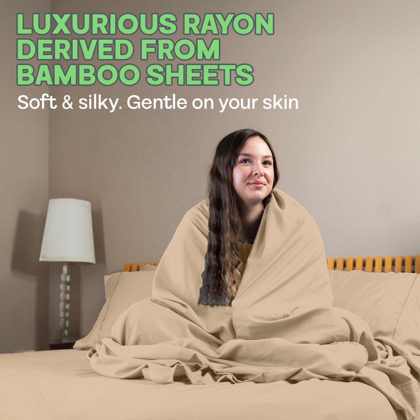 Sacred Thread 4 PC Bamboo Sheet Set (TWIN XL SIZE) - Bedding & Pillowcase Set w/ Deep Pockets - Silky Soft Hotel Bedding - Wrinkle Free & Fade Resistant - Cooling, Durable & Breathable