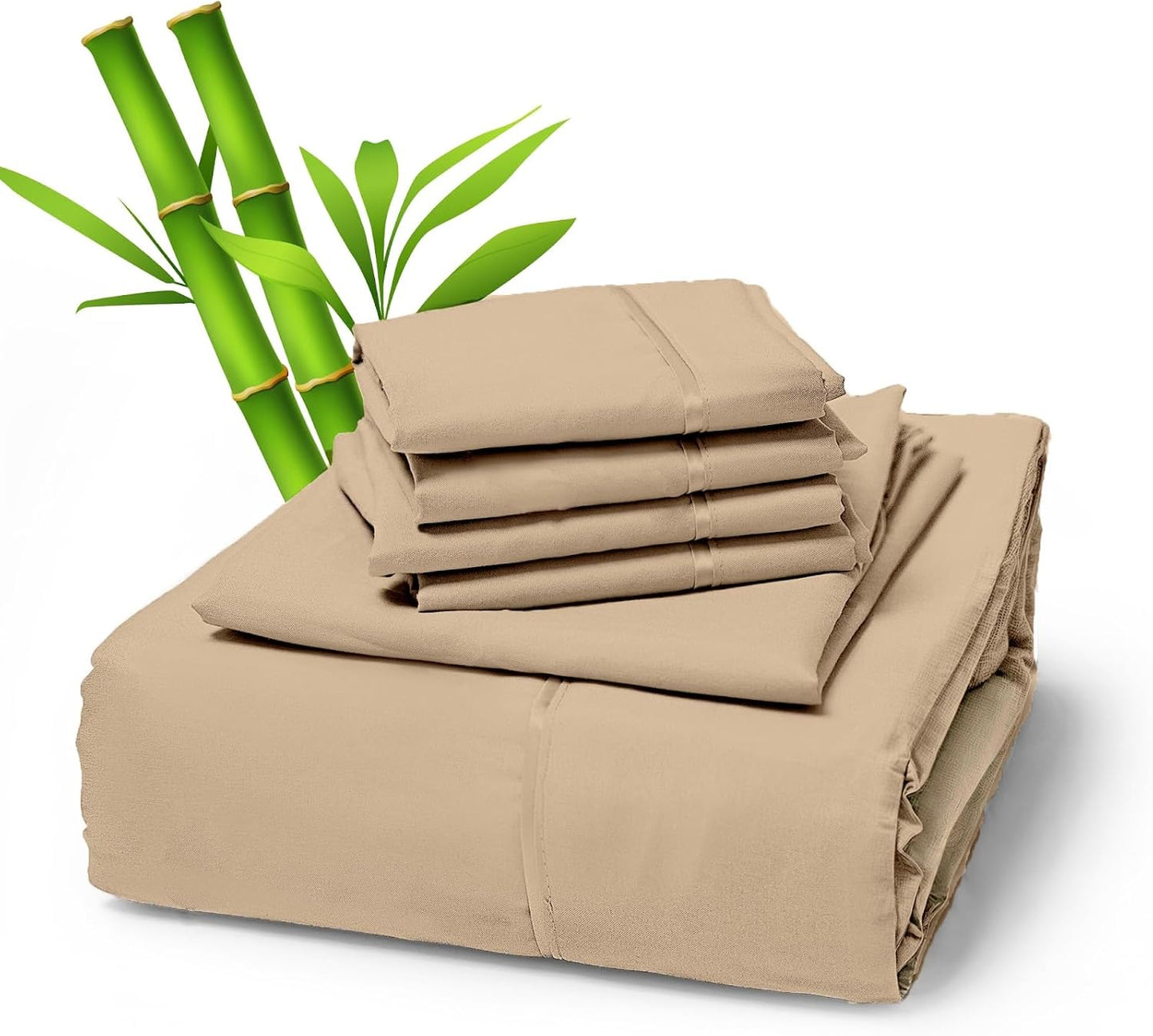 Sacred Thread 4 PC Bamboo Sheet Set (TWIN XL SIZE) - Bedding & Pillowcase Set w/ Deep Pockets - Silky Soft Hotel Bedding - Wrinkle Free & Fade Resistant - Cooling, Durable & Breathable