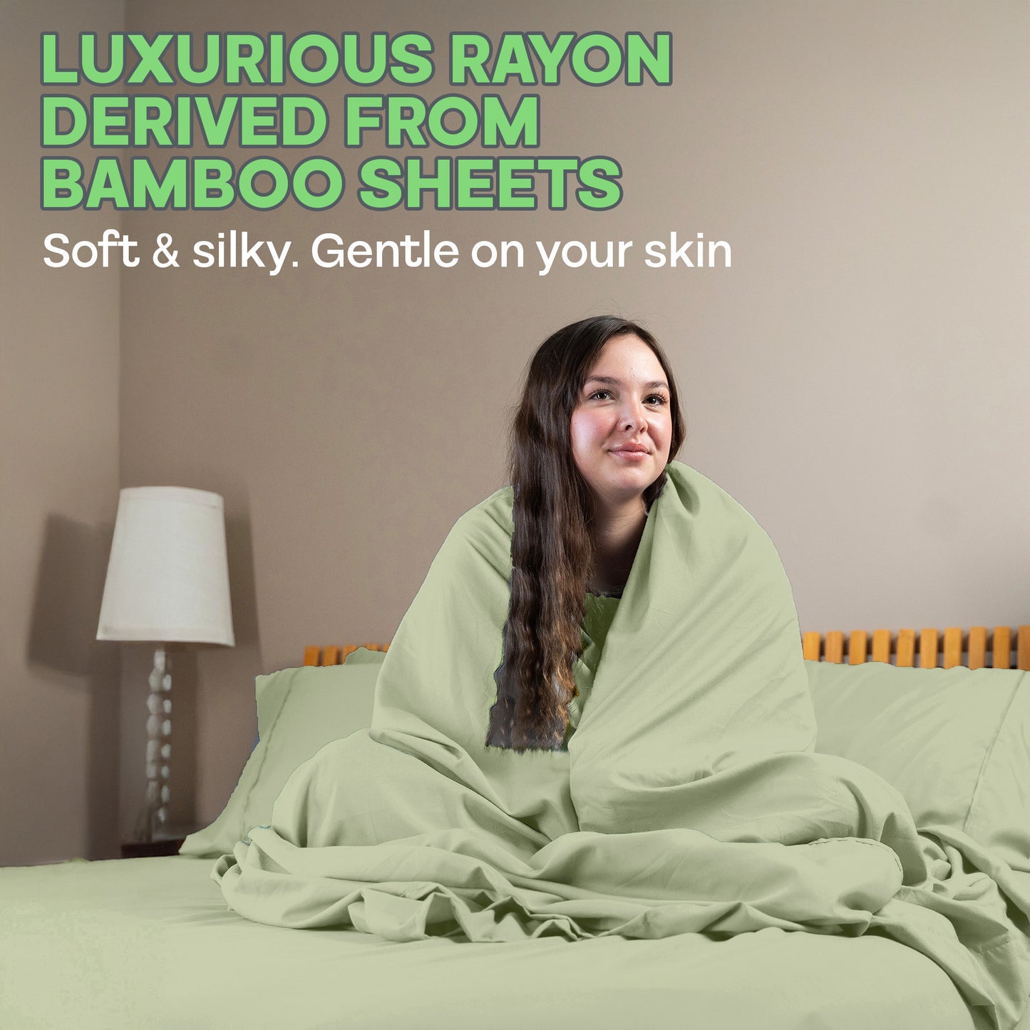 Sacred Thread 4 PC Bamboo Sheet Set (TWIN XL SIZE) - Bedding & Pillowcase Set w/ Deep Pockets - Silky Soft Hotel Bedding - Wrinkle Free & Fade Resistant - Cooling, Durable & Breathable
