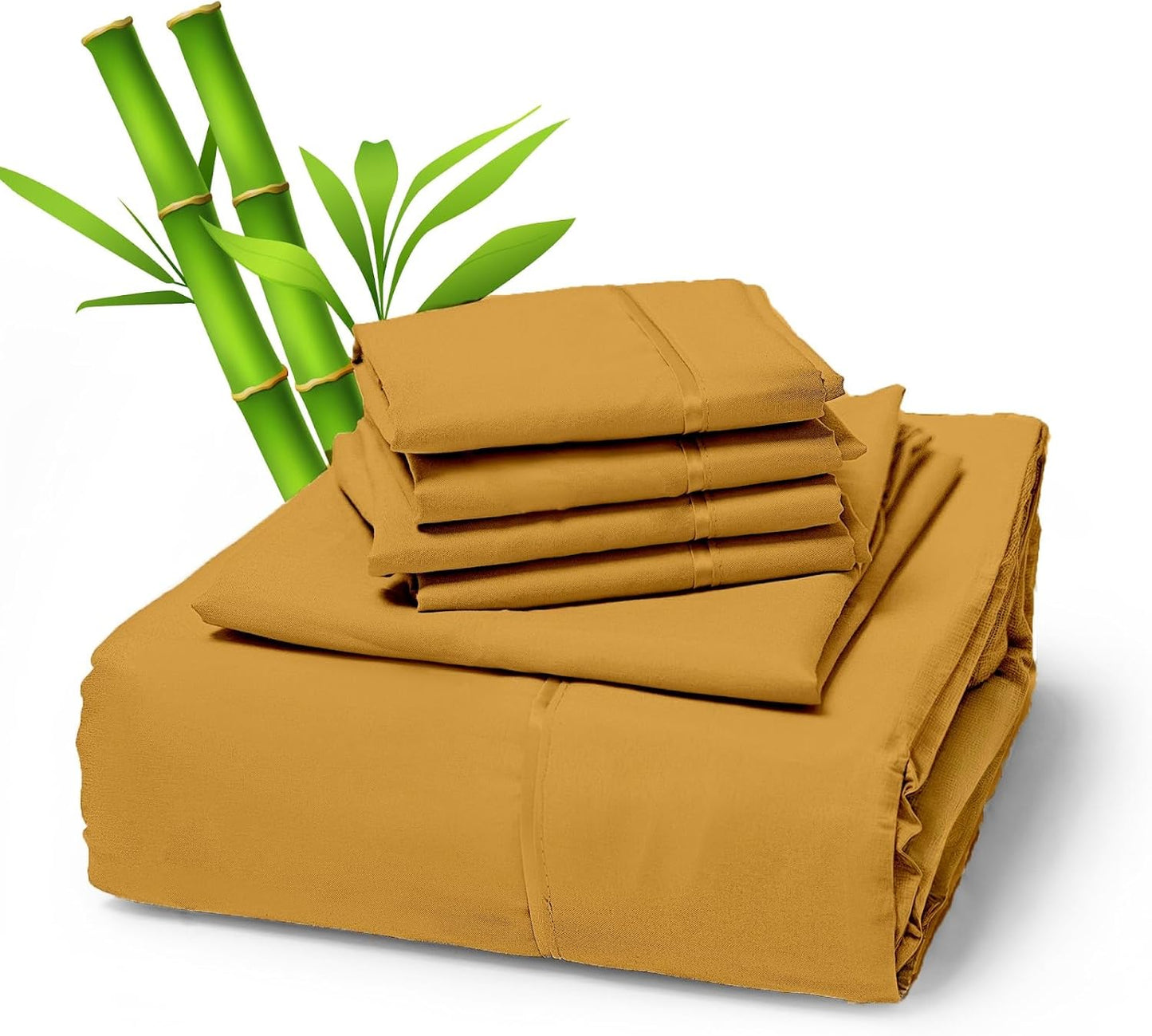 Sacred Thread 4 PC Bamboo Sheet Set (TWIN XL SIZE) - Bedding & Pillowcase Set w/ Deep Pockets - Silky Soft Hotel Bedding - Wrinkle Free & Fade Resistant - Cooling, Durable & Breathable