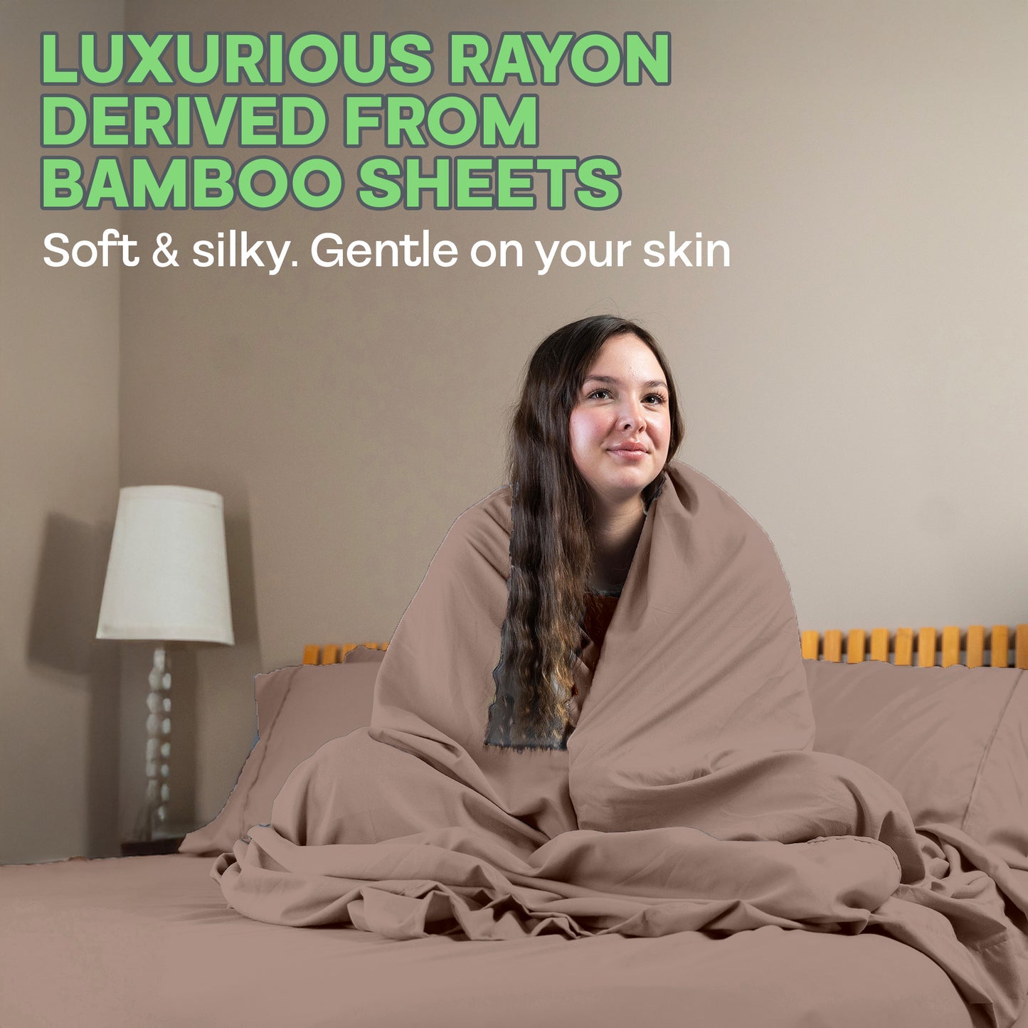Sacred Thread 4 PC Bamboo Sheet Set (TWIN XL SIZE) - Bedding & Pillowcase Set w/ Deep Pockets - Silky Soft Hotel Bedding - Wrinkle Free & Fade Resistant - Cooling, Durable & Breathable