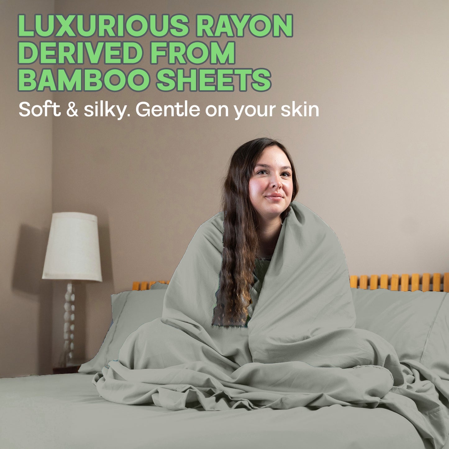 Sacred Thread 4 PC Bamboo Sheet Set (TWIN XL SIZE) - Bedding & Pillowcase Set w/ Deep Pockets - Silky Soft Hotel Bedding - Wrinkle Free & Fade Resistant - Cooling, Durable & Breathable