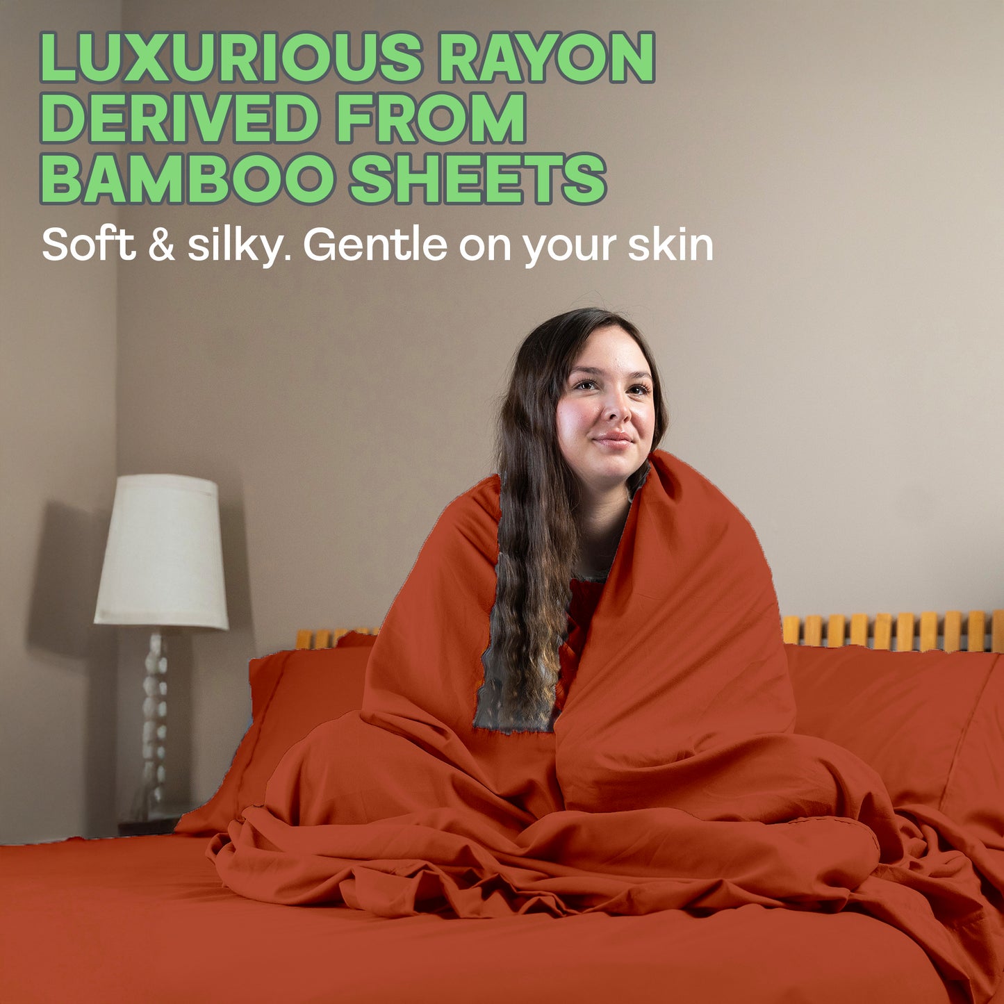 Sacred Thread 4 PC Bamboo Sheet Set (TWIN XL SIZE) - Bedding & Pillowcase Set w/ Deep Pockets - Silky Soft Hotel Bedding - Wrinkle Free & Fade Resistant - Cooling, Durable & Breathable