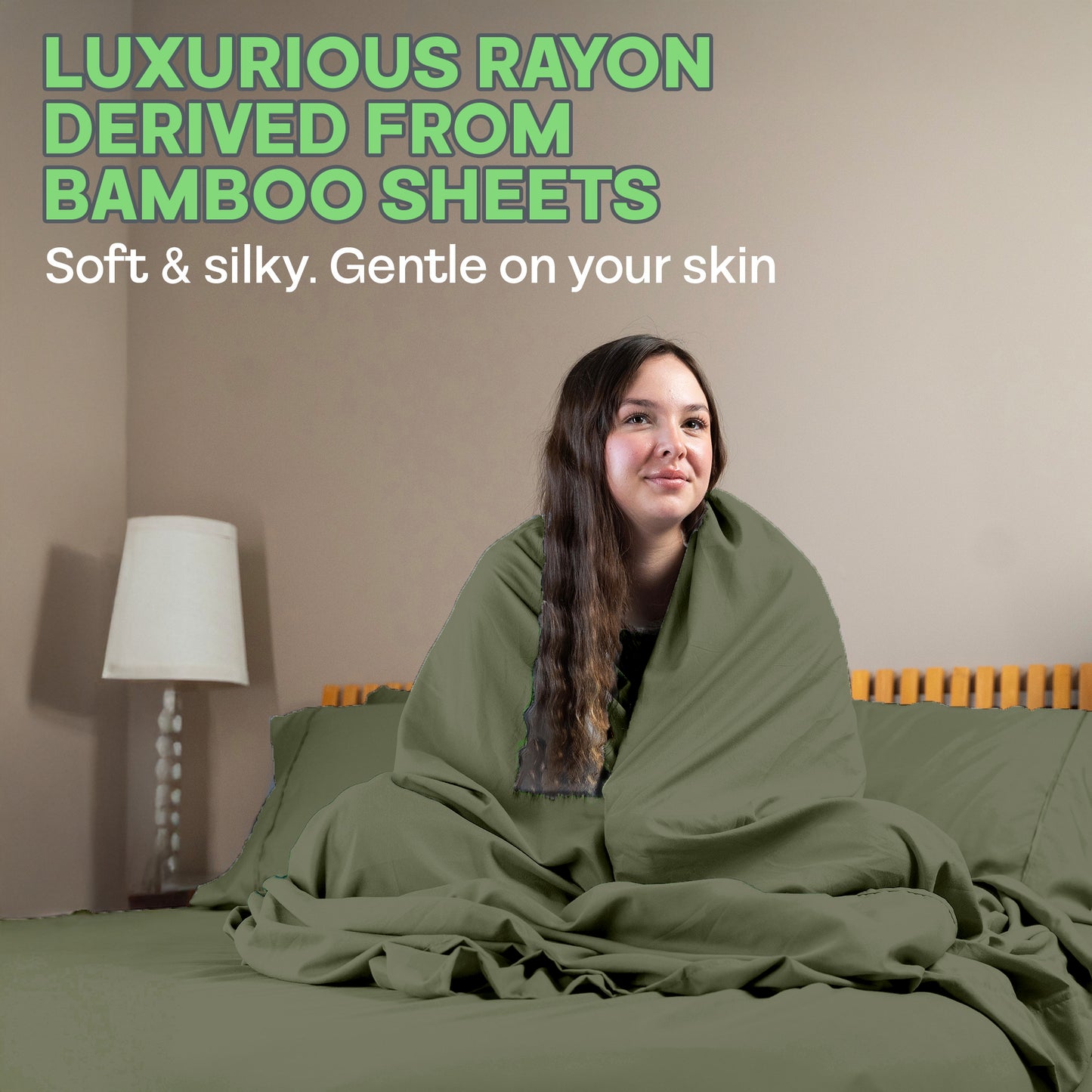 Sacred Thread 4 PC Bamboo Sheet Set (TWIN XL SIZE) - Bedding & Pillowcase Set w/ Deep Pockets - Silky Soft Hotel Bedding - Wrinkle Free & Fade Resistant - Cooling, Durable & Breathable
