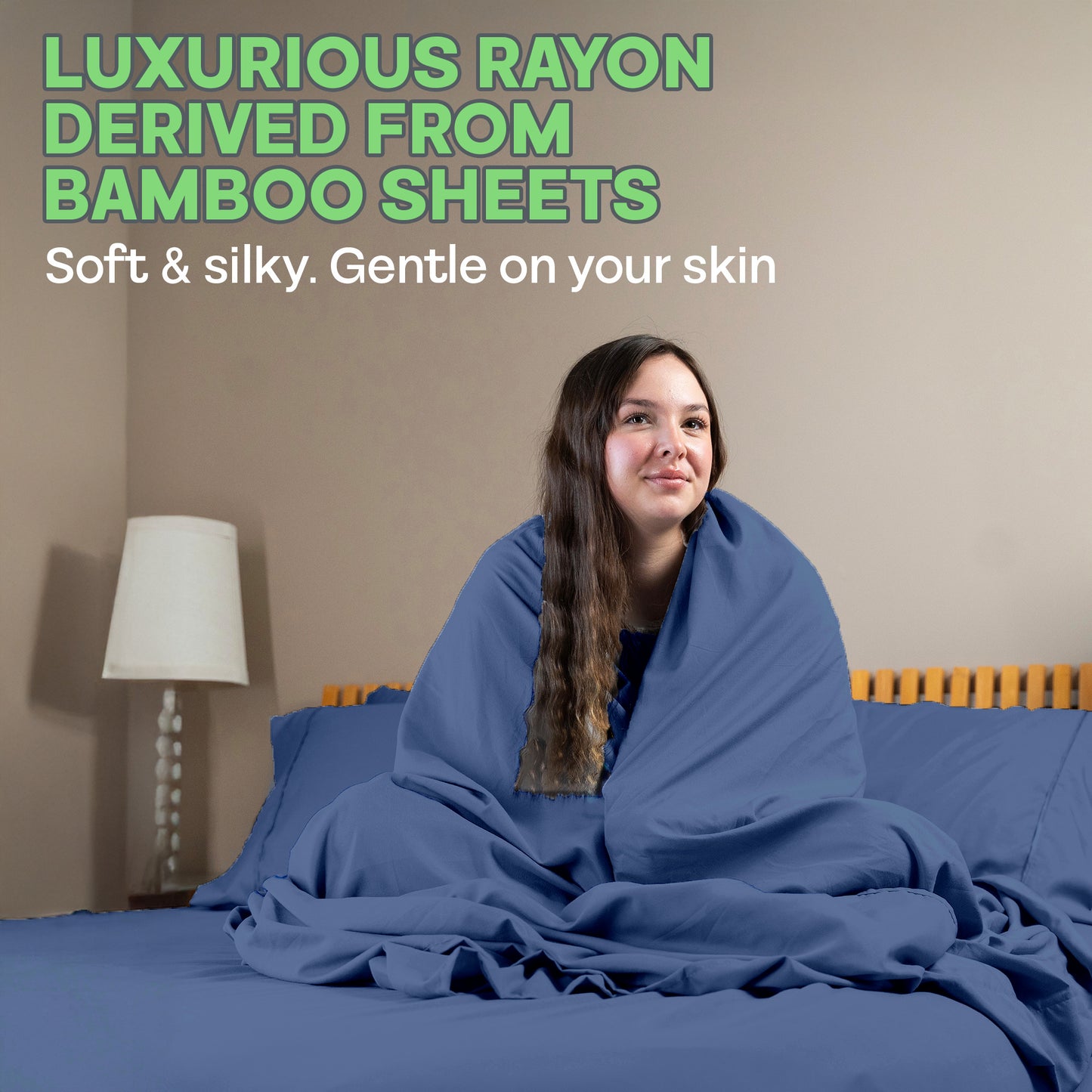 Sacred Thread 4 PC Bamboo Sheet Set (TWIN XL SIZE) - Bedding & Pillowcase Set w/ Deep Pockets - Silky Soft Hotel Bedding - Wrinkle Free & Fade Resistant - Cooling, Durable & Breathable