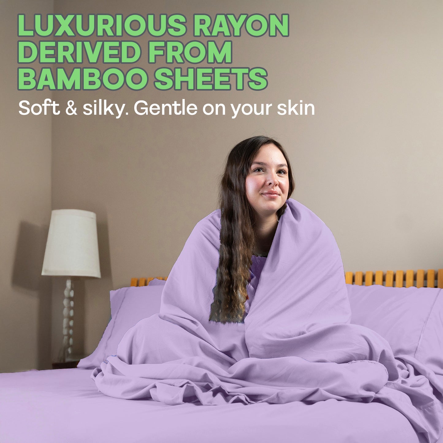 Sacred Thread 4 PC Bamboo Sheet Set (TWIN XL SIZE) - Bedding & Pillowcase Set w/ Deep Pockets - Silky Soft Hotel Bedding - Wrinkle Free & Fade Resistant - Cooling, Durable & Breathable