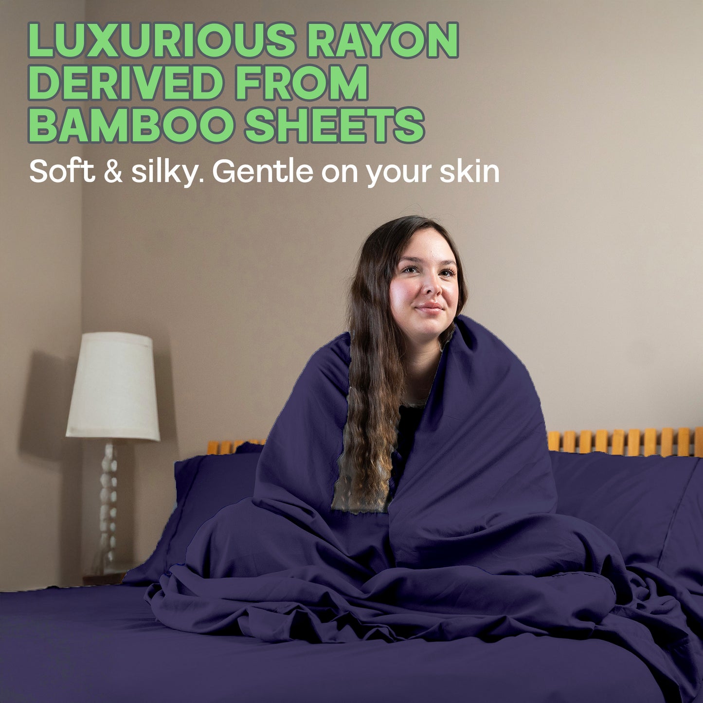 Sacred Thread 4 PC Bamboo Sheet Set (TWIN XL SIZE) - Bedding & Pillowcase Set w/ Deep Pockets - Silky Soft Hotel Bedding - Wrinkle Free & Fade Resistant - Cooling, Durable & Breathable