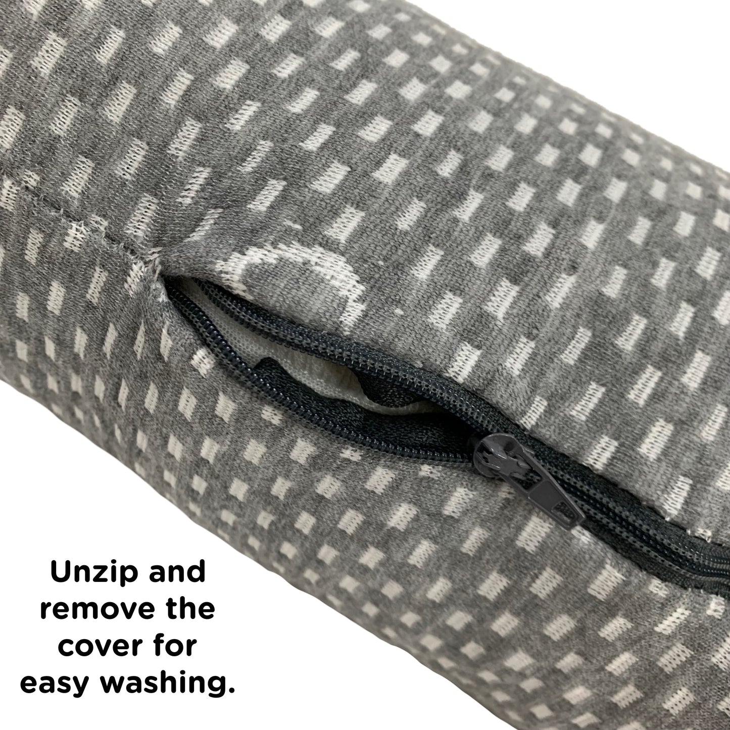 Sacred Thread Cylinder Body Pillow, Premium Memory Foam, Pregnancy Pillow with Soft, Cool Removeable Cover, for Side Sleepers, 54"x8"