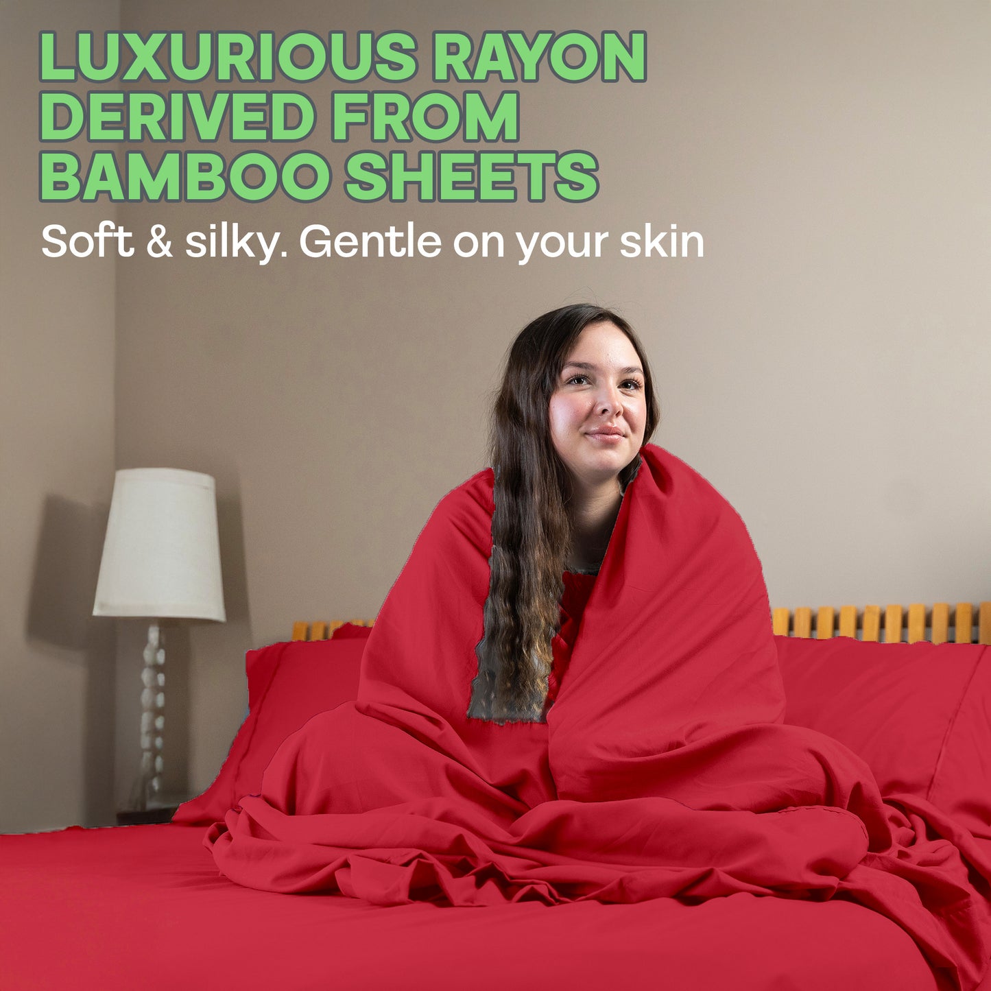 Sacred Thread 4 PC Bamboo Sheet Set (TWIN XL SIZE) - Bedding & Pillowcase Set w/ Deep Pockets - Silky Soft Hotel Bedding - Wrinkle Free & Fade Resistant - Cooling, Durable & Breathable