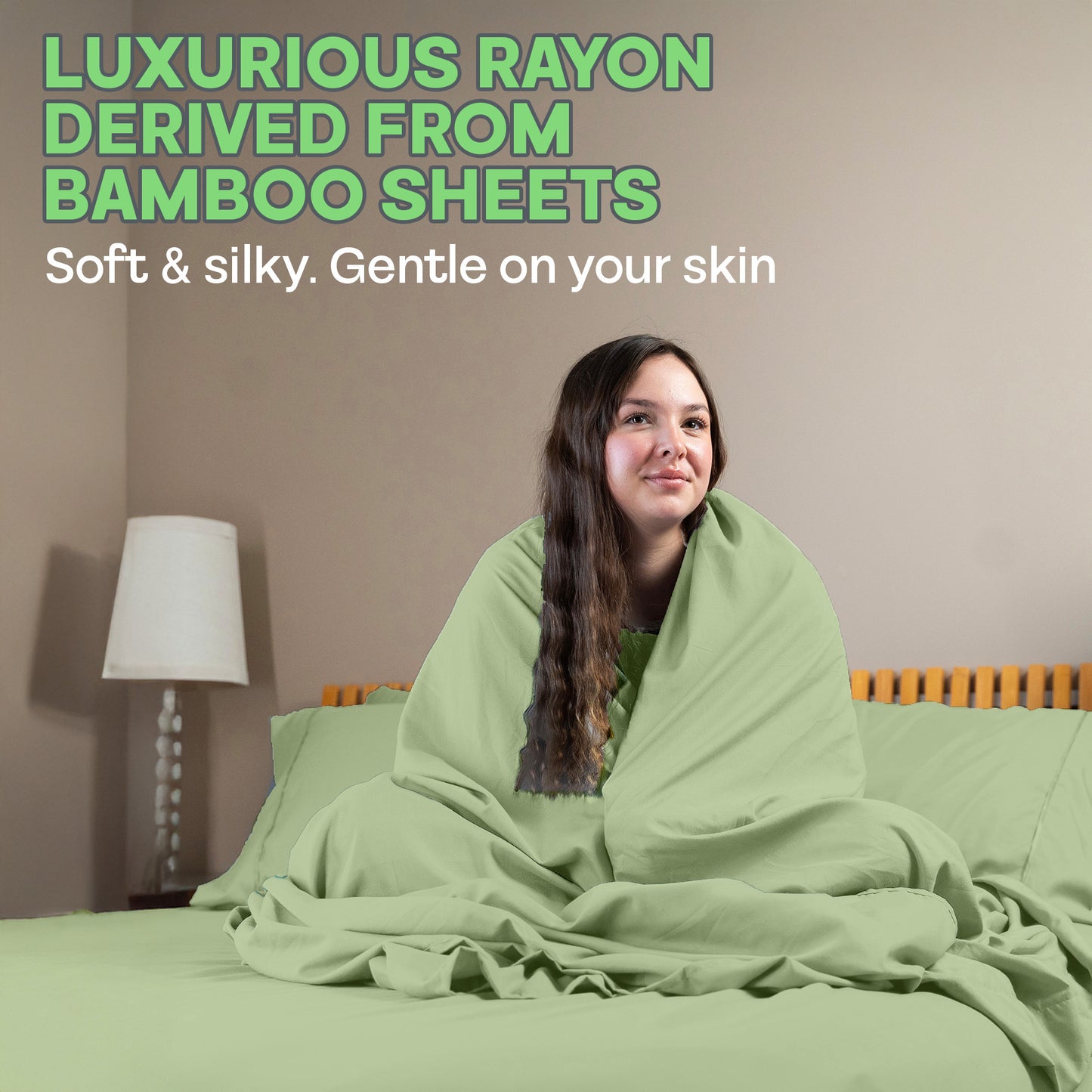Sacred Thread 4 PC Bamboo Sheet Set (TWIN XL SIZE) - Bedding & Pillowcase Set w/ Deep Pockets - Silky Soft Hotel Bedding - Wrinkle Free & Fade Resistant - Cooling, Durable & Breathable
