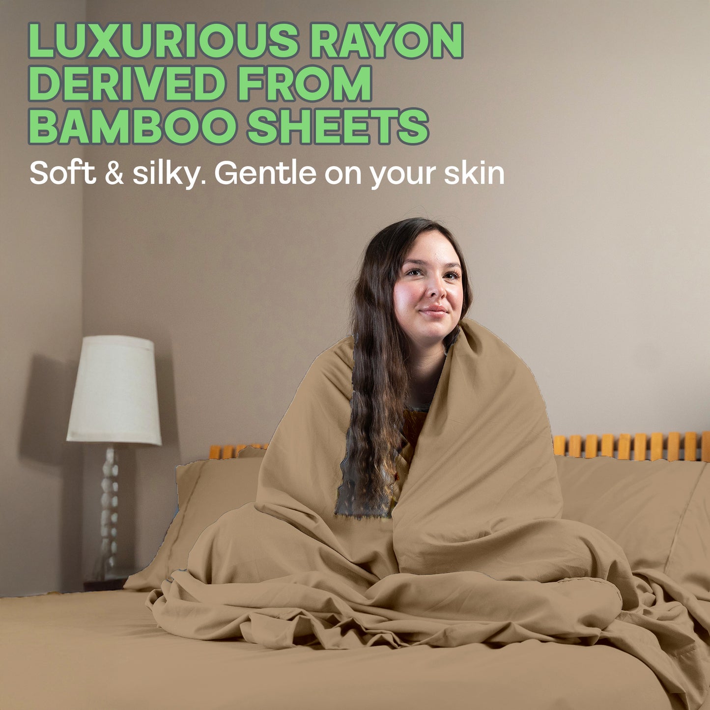 Sacred Thread 4 PC Bamboo Sheet Set (TWIN XL SIZE) - Bedding & Pillowcase Set w/ Deep Pockets - Silky Soft Hotel Bedding - Wrinkle Free & Fade Resistant - Cooling, Durable & Breathable