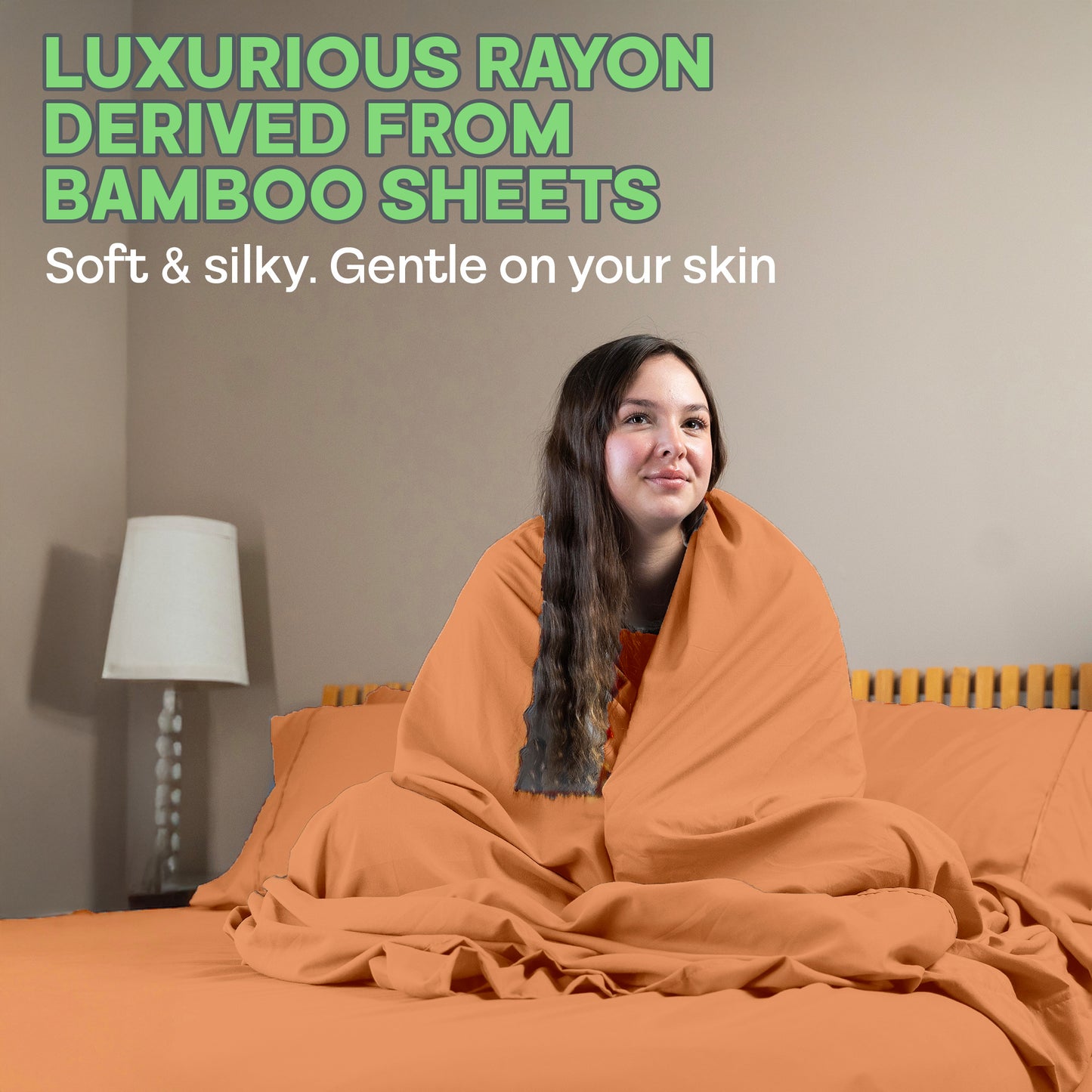 Sacred Thread 4 PC Bamboo Sheet Set (TWIN XL SIZE) - Bedding & Pillowcase Set w/ Deep Pockets - Silky Soft Hotel Bedding - Wrinkle Free & Fade Resistant - Cooling, Durable & Breathable