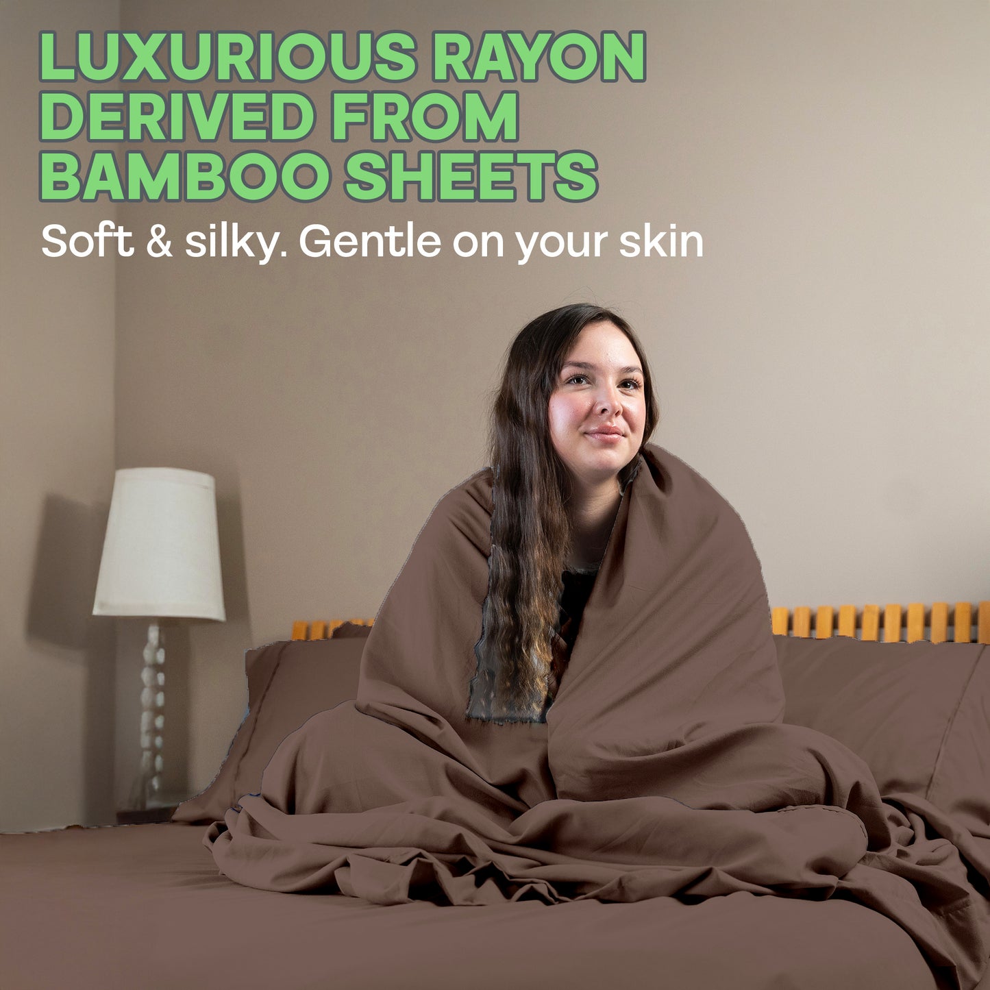 Sacred Thread 4 PC Bamboo Sheet Set (TWIN XL SIZE) - Bedding & Pillowcase Set w/ Deep Pockets - Silky Soft Hotel Bedding - Wrinkle Free & Fade Resistant - Cooling, Durable & Breathable