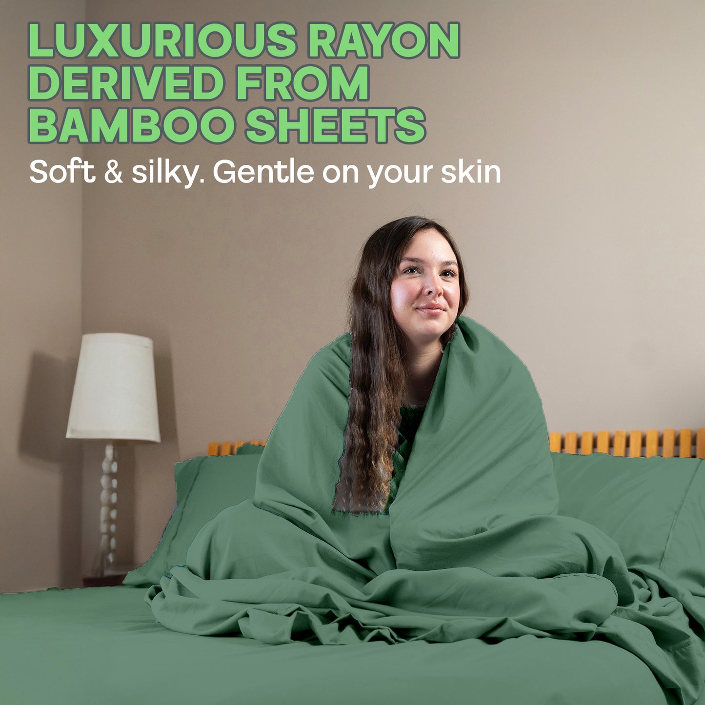 Sacred Thread 4 PC Bamboo Sheet Set (TWIN XL SIZE) - Bedding & Pillowcase Set w/ Deep Pockets - Silky Soft Hotel Bedding - Wrinkle Free & Fade Resistant - Cooling, Durable & Breathable