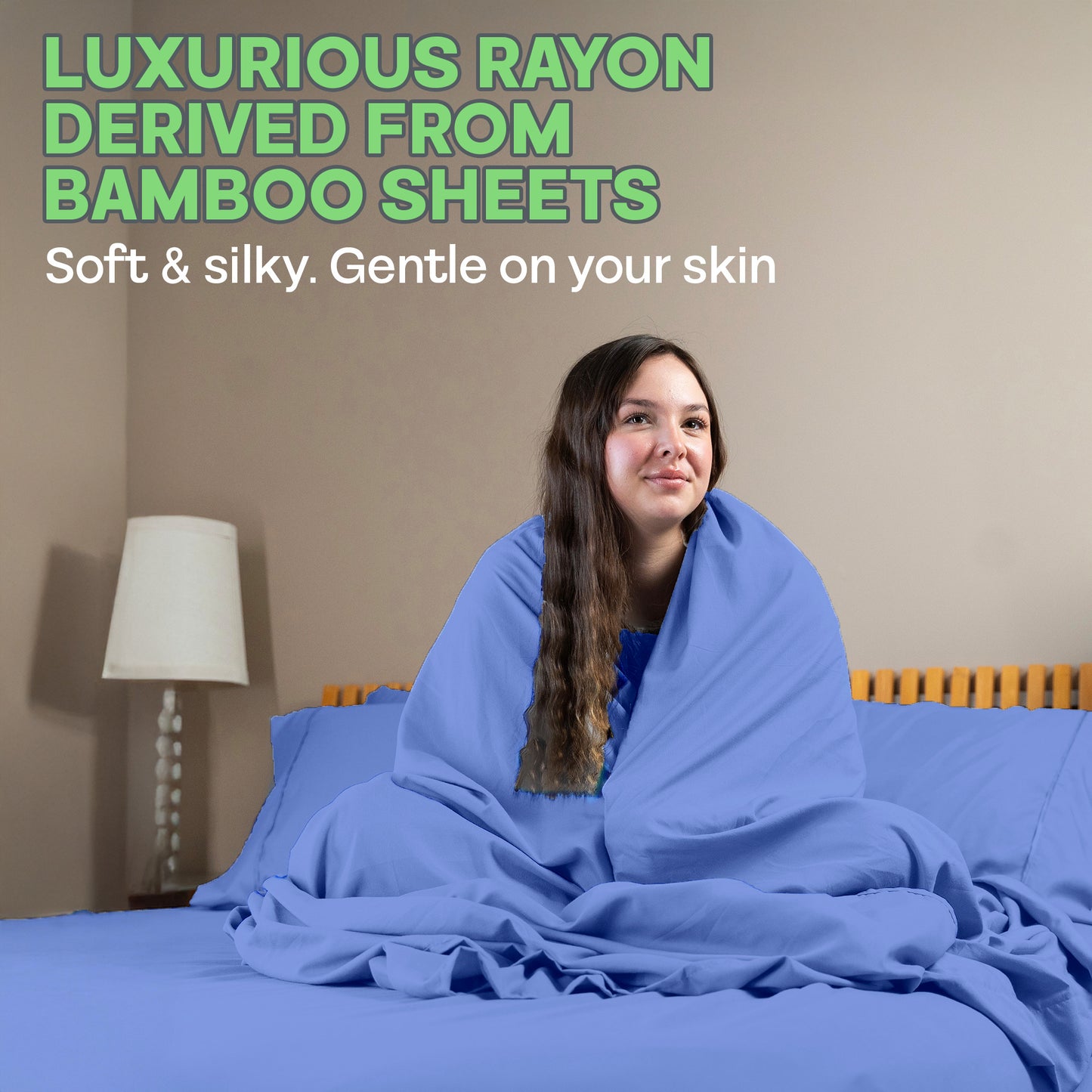 Sacred Thread 4 PC Bamboo Sheet Set (TWIN XL SIZE) - Bedding & Pillowcase Set w/ Deep Pockets - Silky Soft Hotel Bedding - Wrinkle Free & Fade Resistant - Cooling, Durable & Breathable