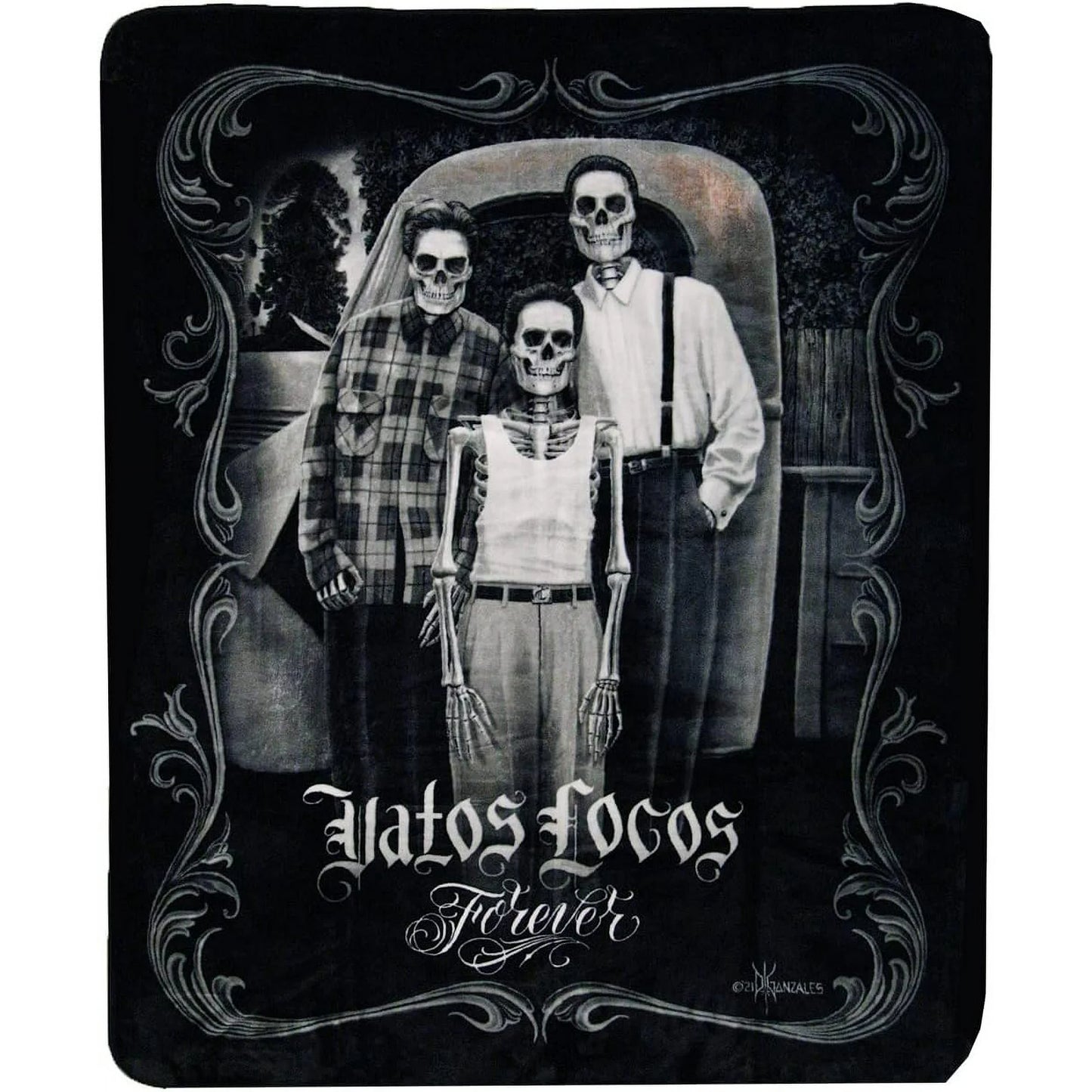Plush Queen Mexican Blanket - Extremely Soft - Machine Washable - Vatos Locos