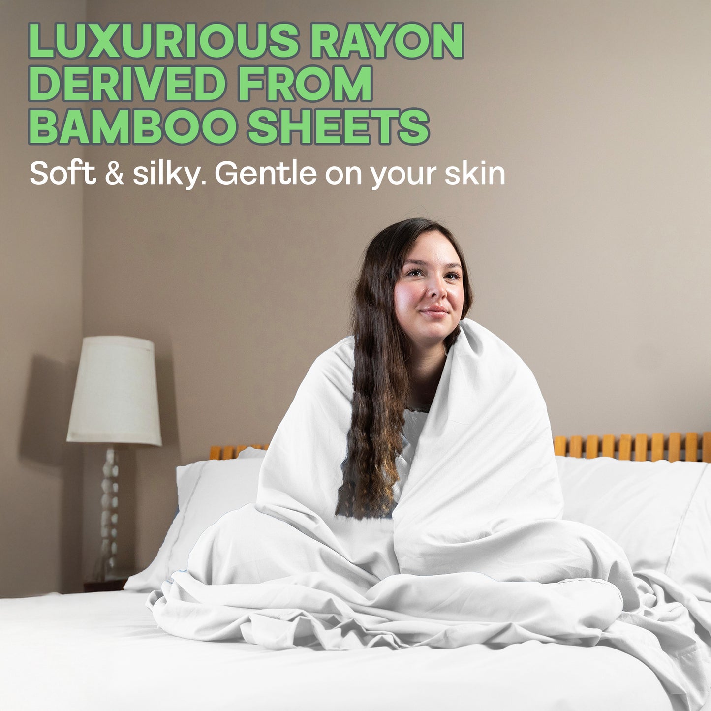 Sacred Thread 4 PC Bamboo Sheet Set (TWIN XL SIZE) - Bedding & Pillowcase Set w/ Deep Pockets - Silky Soft Hotel Bedding - Wrinkle Free & Fade Resistant - Cooling, Durable & Breathable
