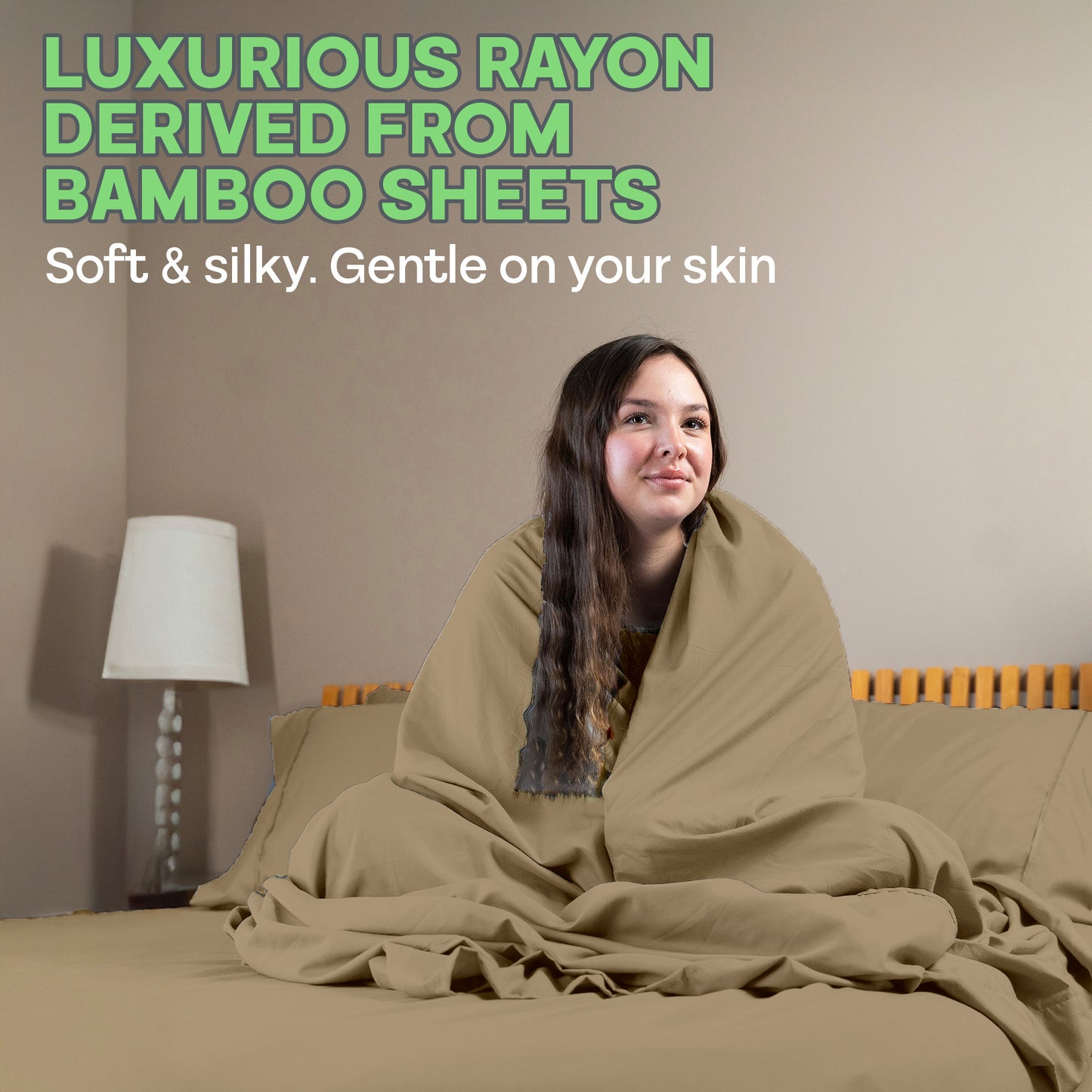Sacred Thread 4 PC Bamboo Sheet Set (TWIN XL SIZE) - Bedding & Pillowcase Set w/ Deep Pockets - Silky Soft Hotel Bedding - Wrinkle Free & Fade Resistant - Cooling, Durable & Breathable