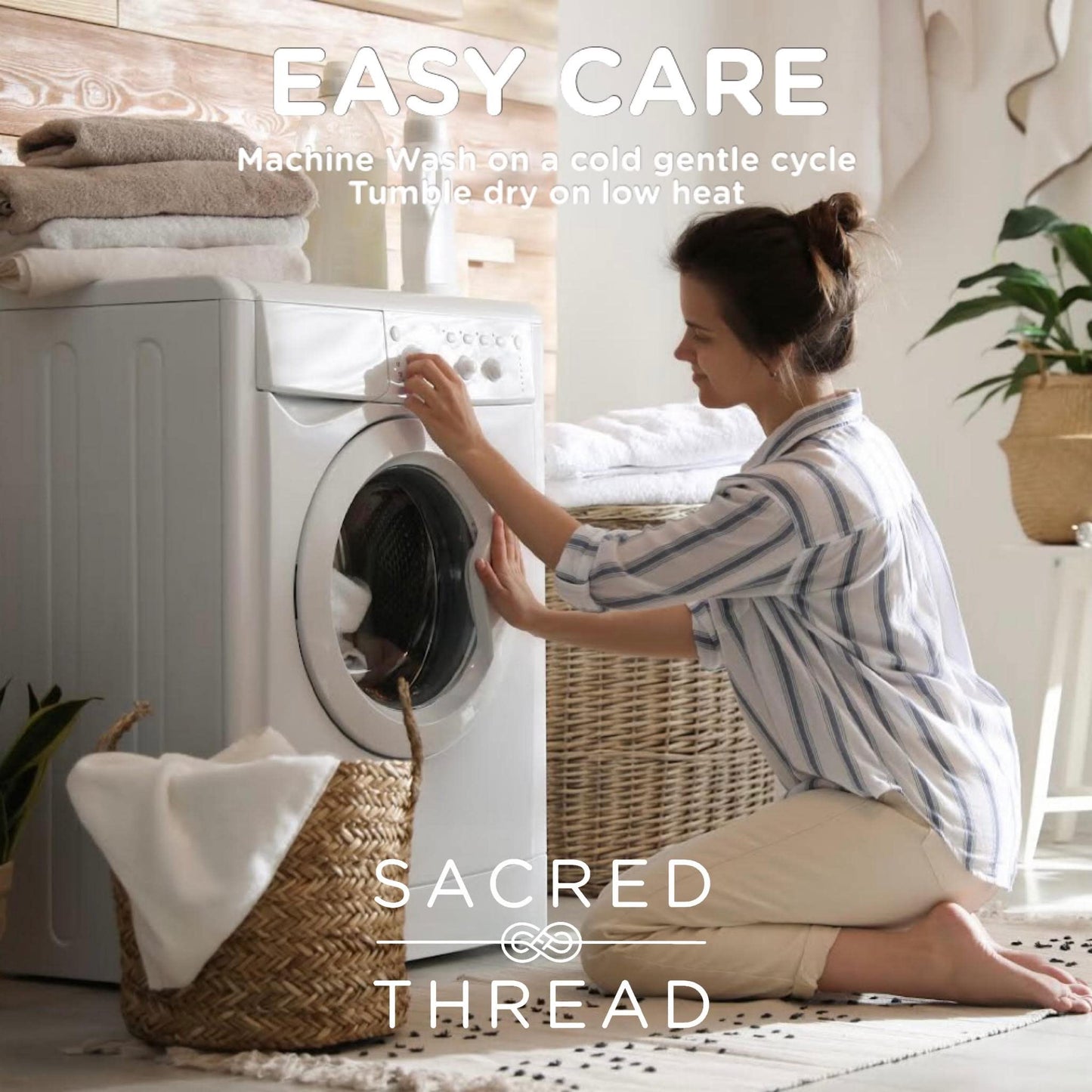 Sacred Thread Memory Foam Wedge Pillow, 12-Inch Elevated Support Triangle Pillow for Sleeping, Resting, Reading, and Relaxing