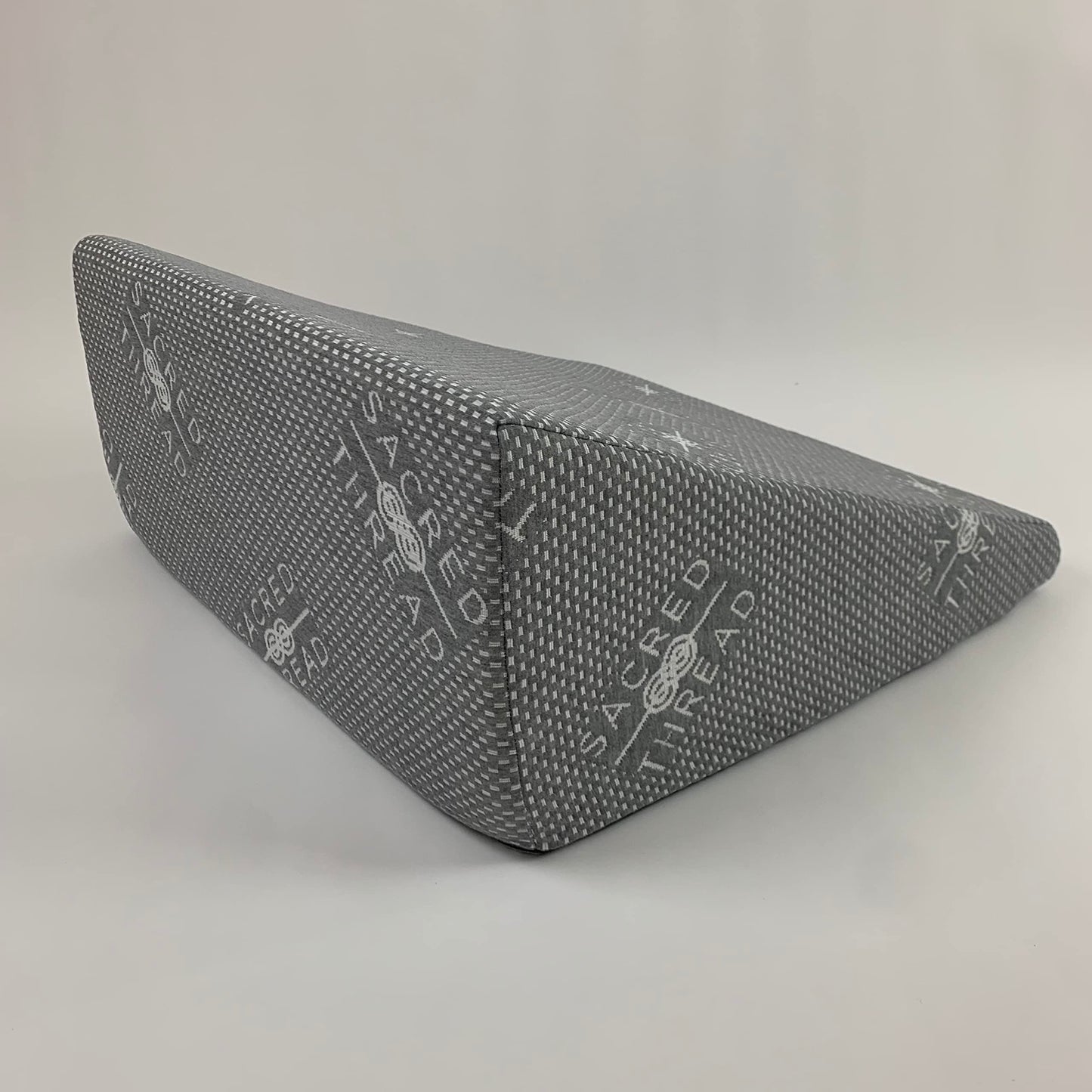 Sacred Thread Memory Foam Wedge Pillow, 12-Inch Elevated Support Triangle Pillow for Sleeping, Resting, Reading, and Relaxing