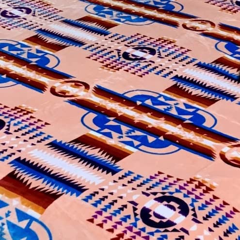 Sacred Thread Sherpa Fleece Blanket, Southwestern Aztec Throw