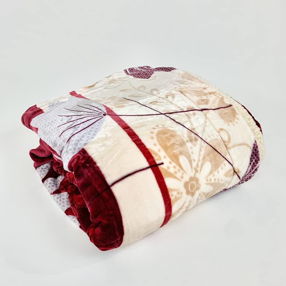 Sacred Thread Sherpa Fleece Blanket, Super Fuzzy, Soft and Cozy Queen Blanket, Plush Throw Blanket for Sofa, Couch and Bed, Reversible Winter Blanket, 25+ Designs Available