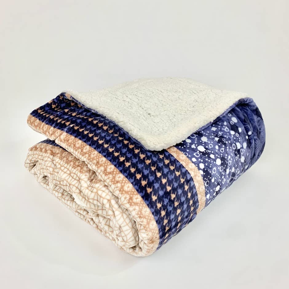 Sacred Thread Sherpa Fleece Blanket, Super Fuzzy, Soft and Cozy Queen Blanket, Plush Throw Blanket for Sofa, Couch and Bed, Reversible Winter Blanket, 25+ Designs Available
